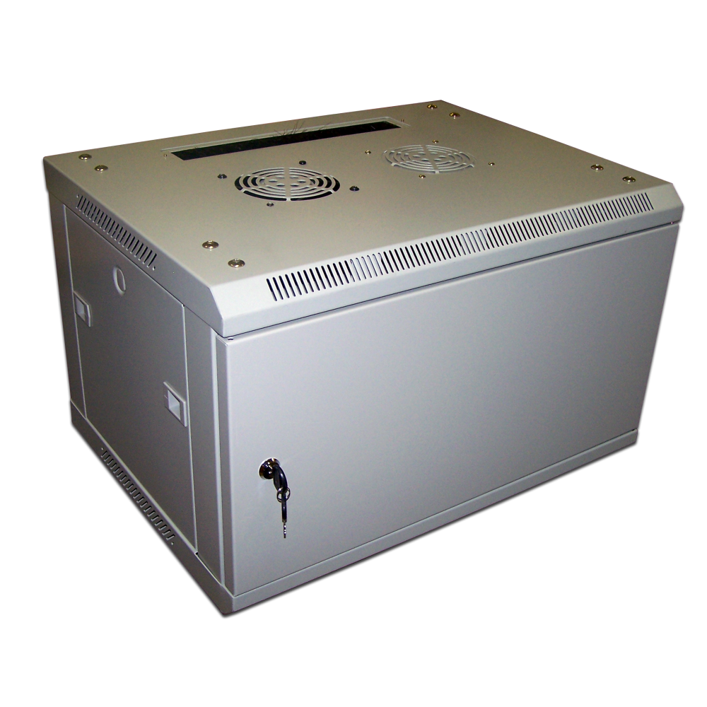Шкаф настенный 2, 6U 600x450,  дверь металл