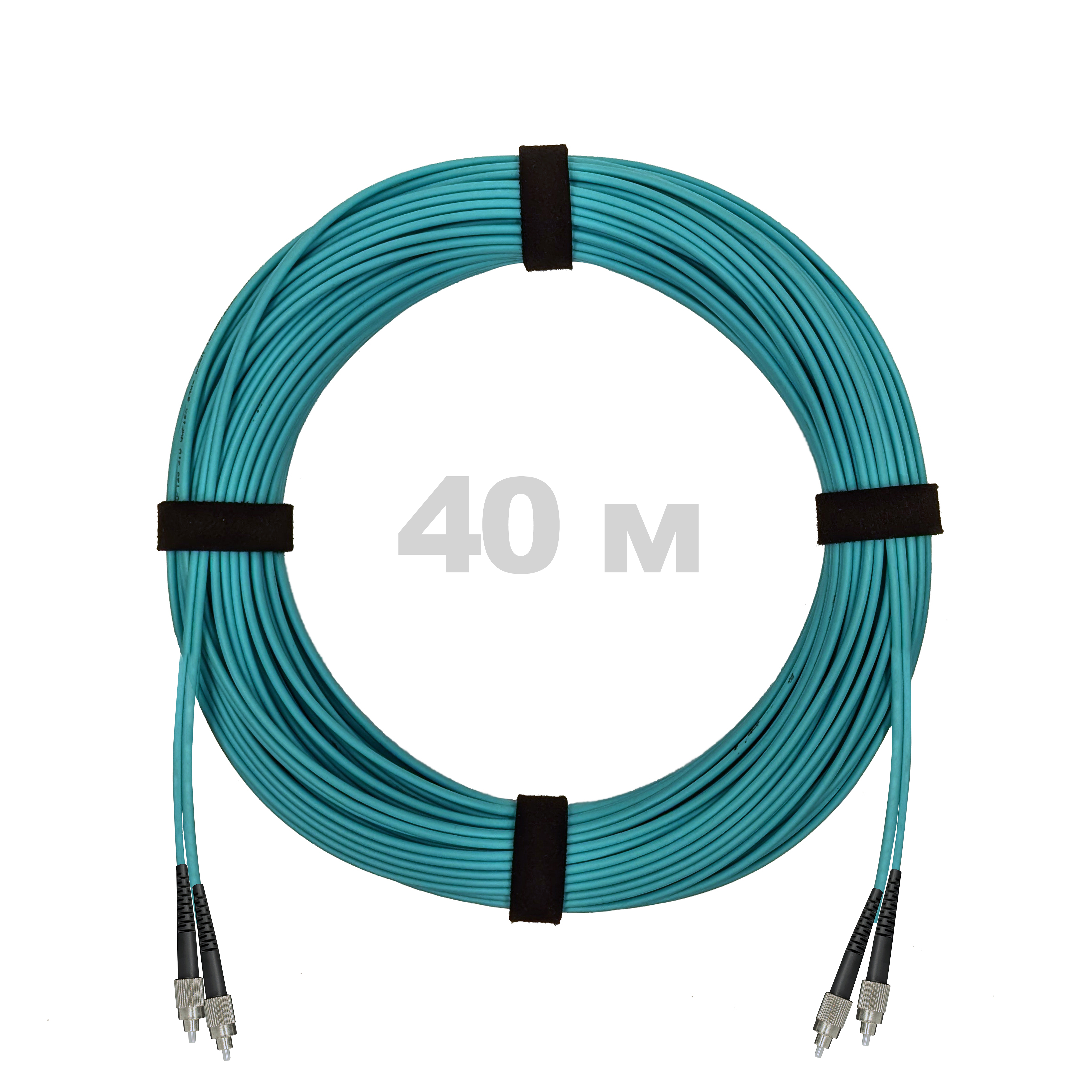 Патч-корд оптический FC/UPC-FC/UPC MM (OM3) 3mm duplex LSZH,  40 м.