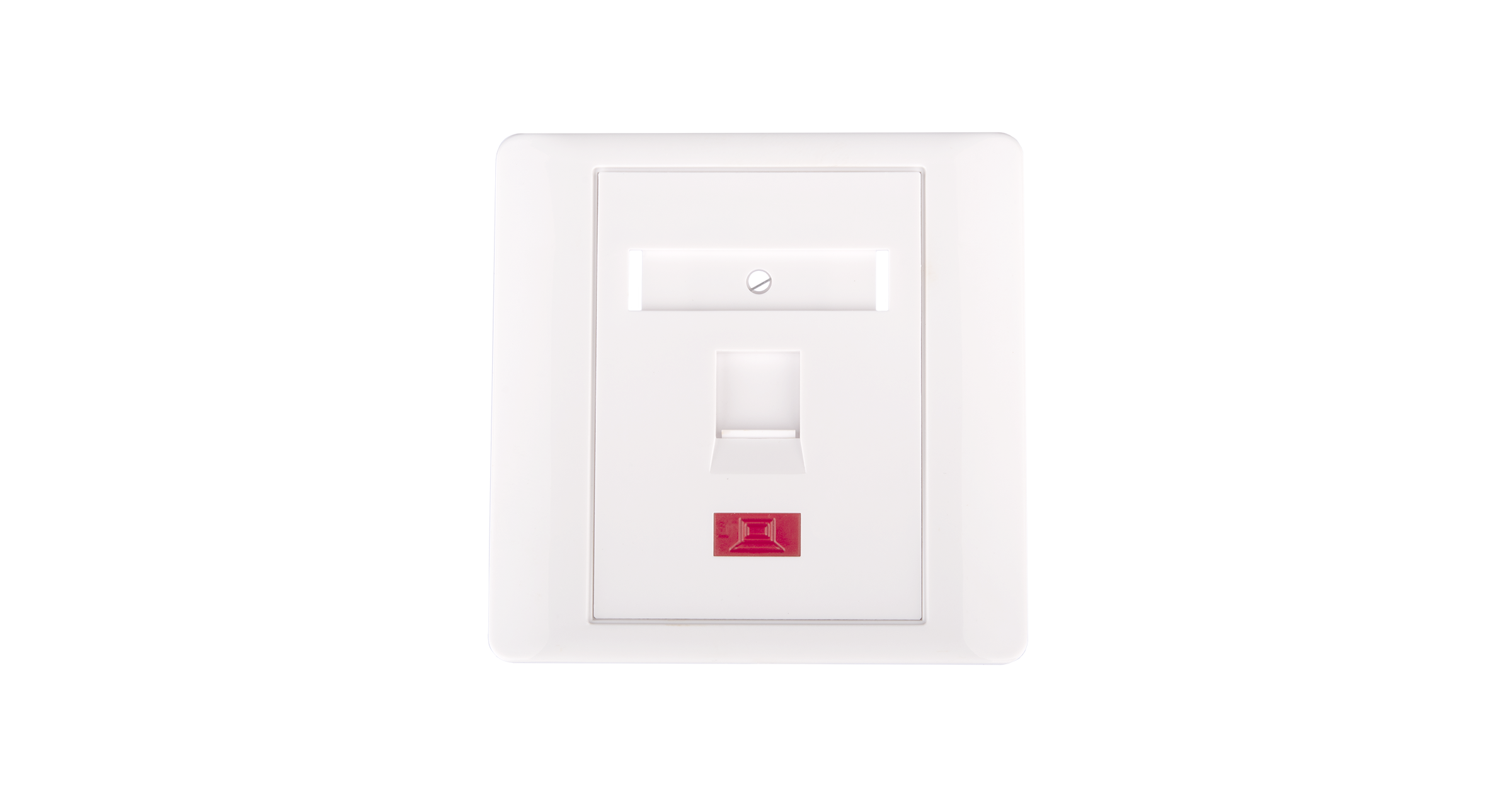 Настенная лицевая панель под 1 модуль типа Keystone, белая, 10 шт.__