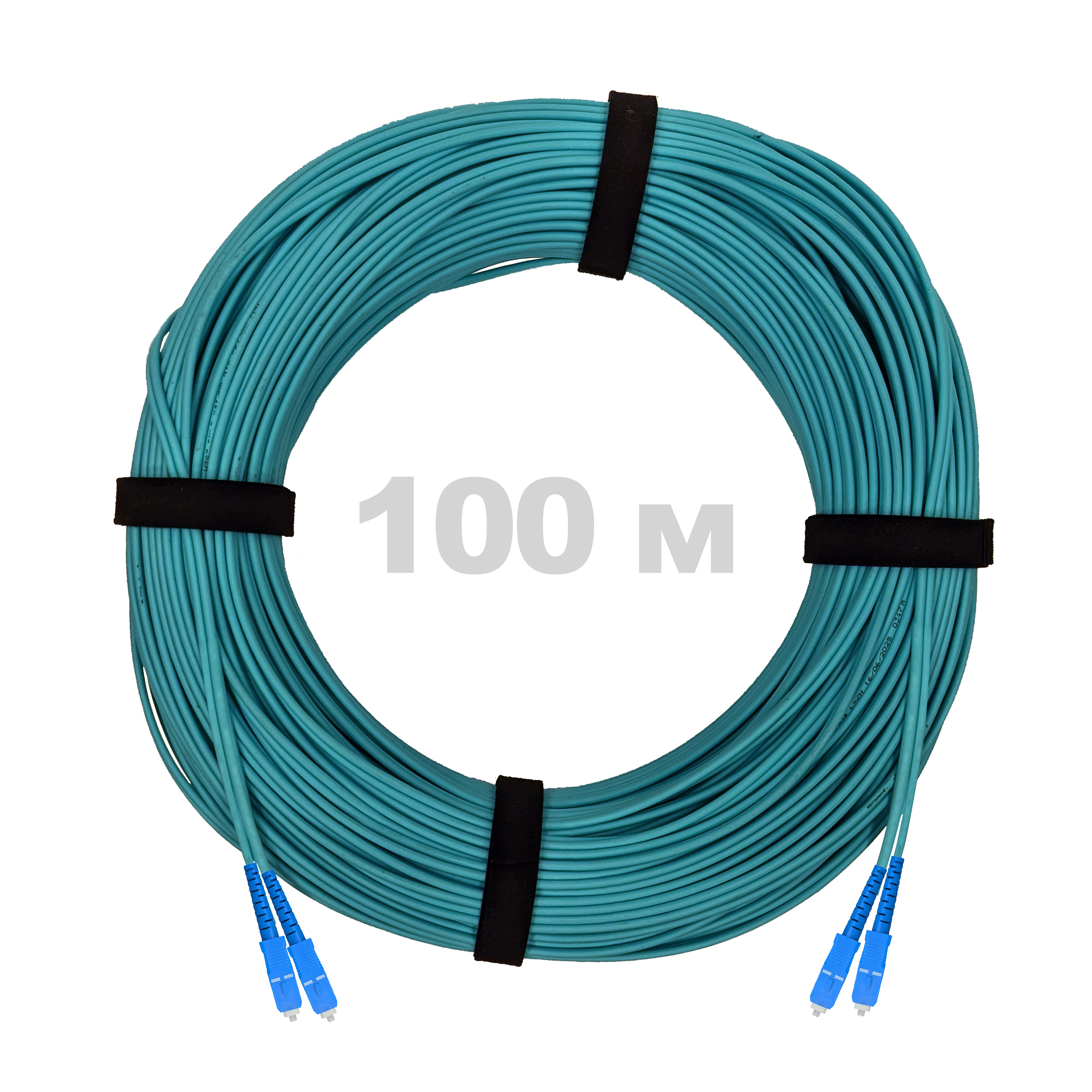 Патч-корд оптический SC/UPC-SC/UPC MM (OM3) 2mm duplex LSZH,  100 м.