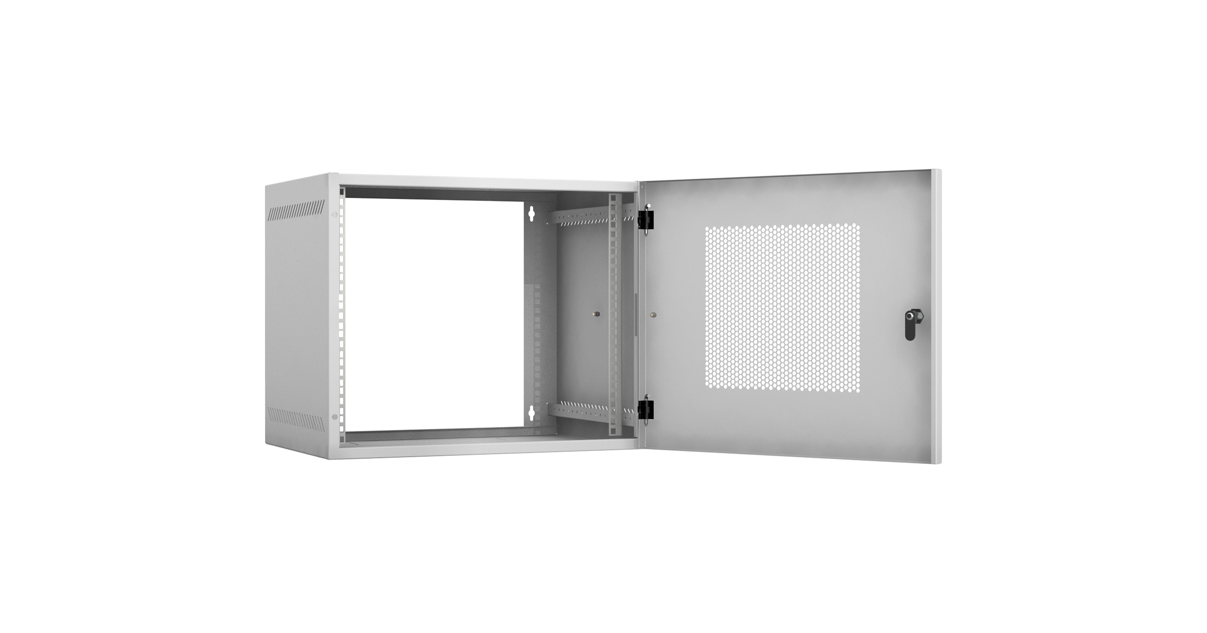 Настенный шкаф 19", 9U, перфорация, 540х400, серый__