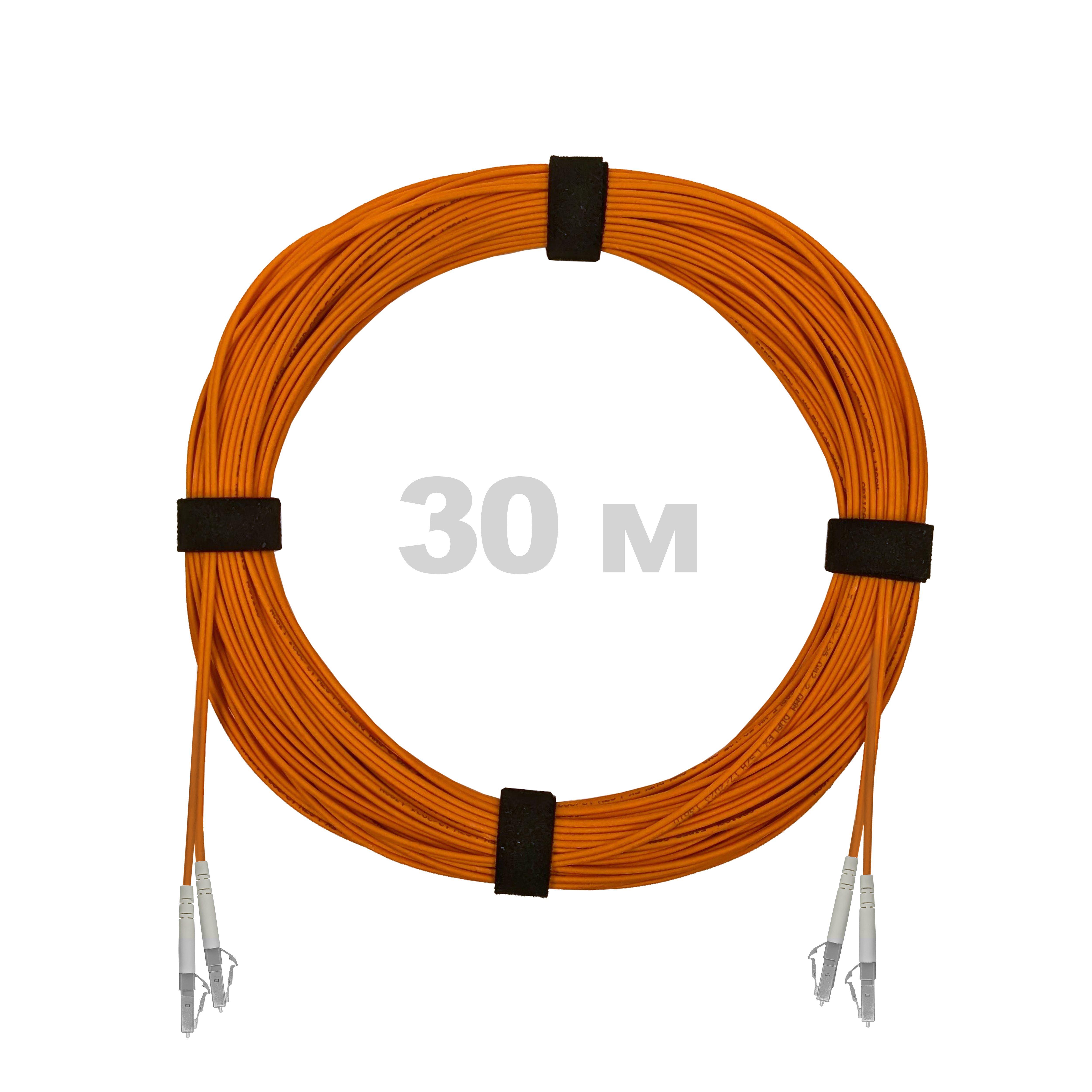 Патч-корд оптический армированный бронированный LC/UPC-LC/UPC MM (OM2) Duplex 2.0mm LSZH, 30 м.