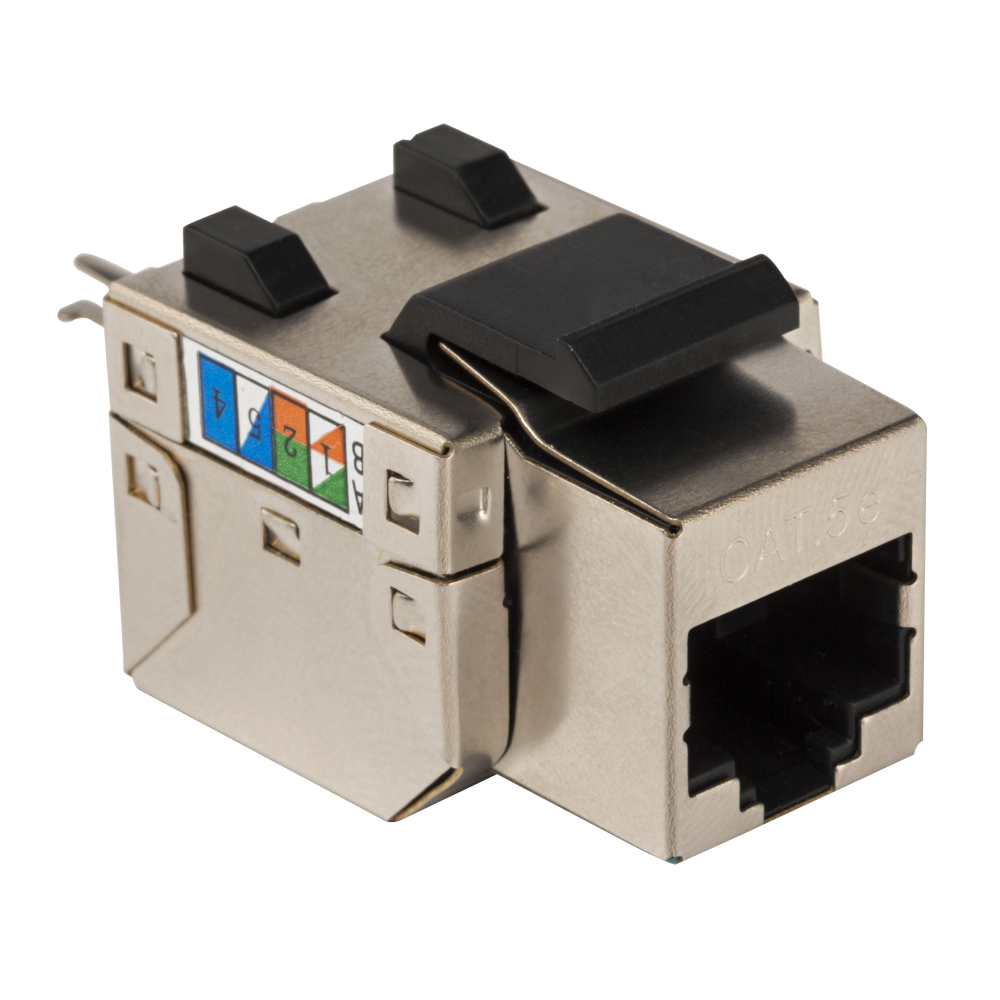 Модуль Keystone RJ45, Cat.5E, STP, 90 градусов, белый