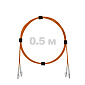 Патч-корд оптический армированный бронированный LC/UPC-LC/UPC MM (OM2) Duplex 2.0mm LSZH, 0.5 м.