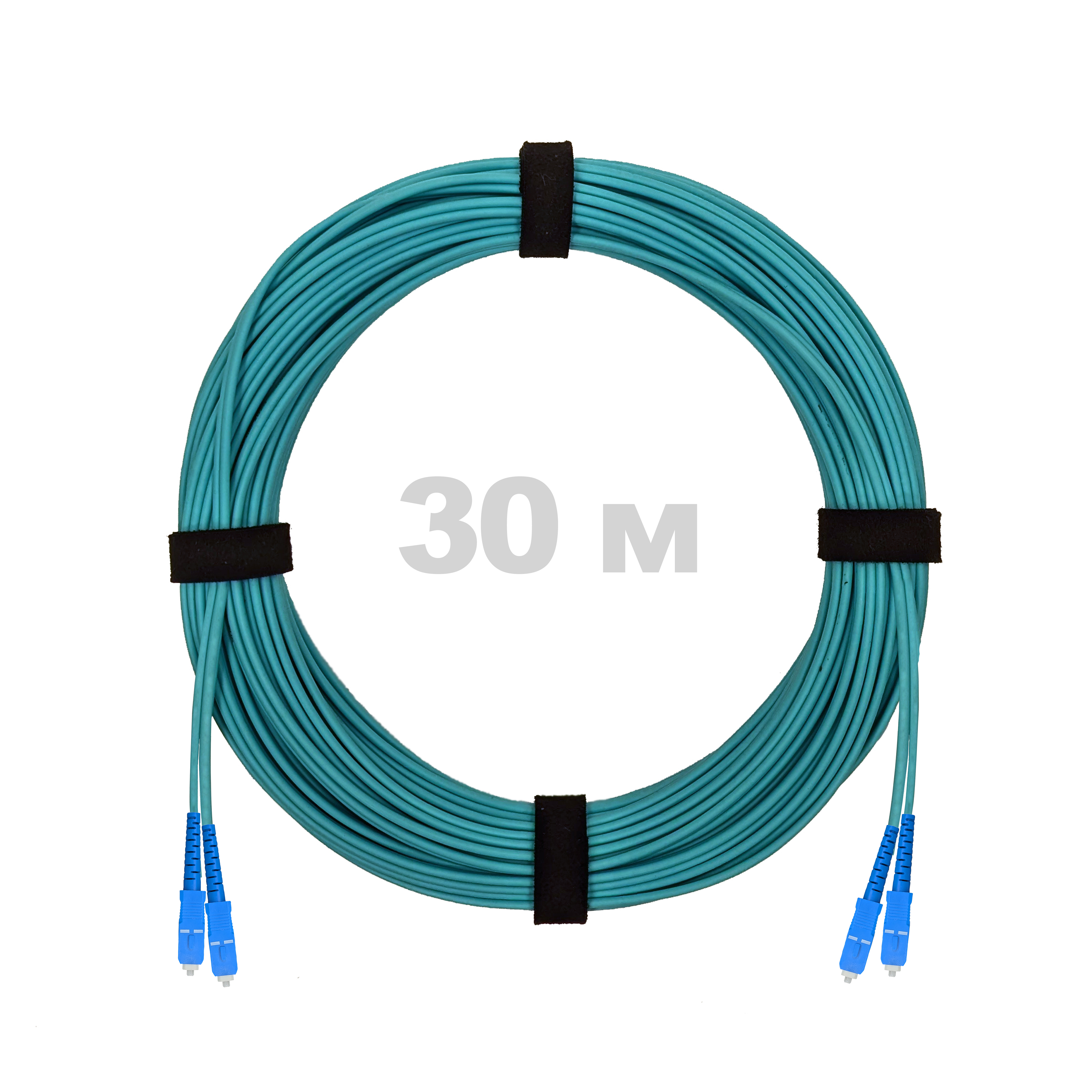 Патч-корд оптический SC/UPC-SC/UPC MM (OM3) 3mm duplex LSZH,  30 м.