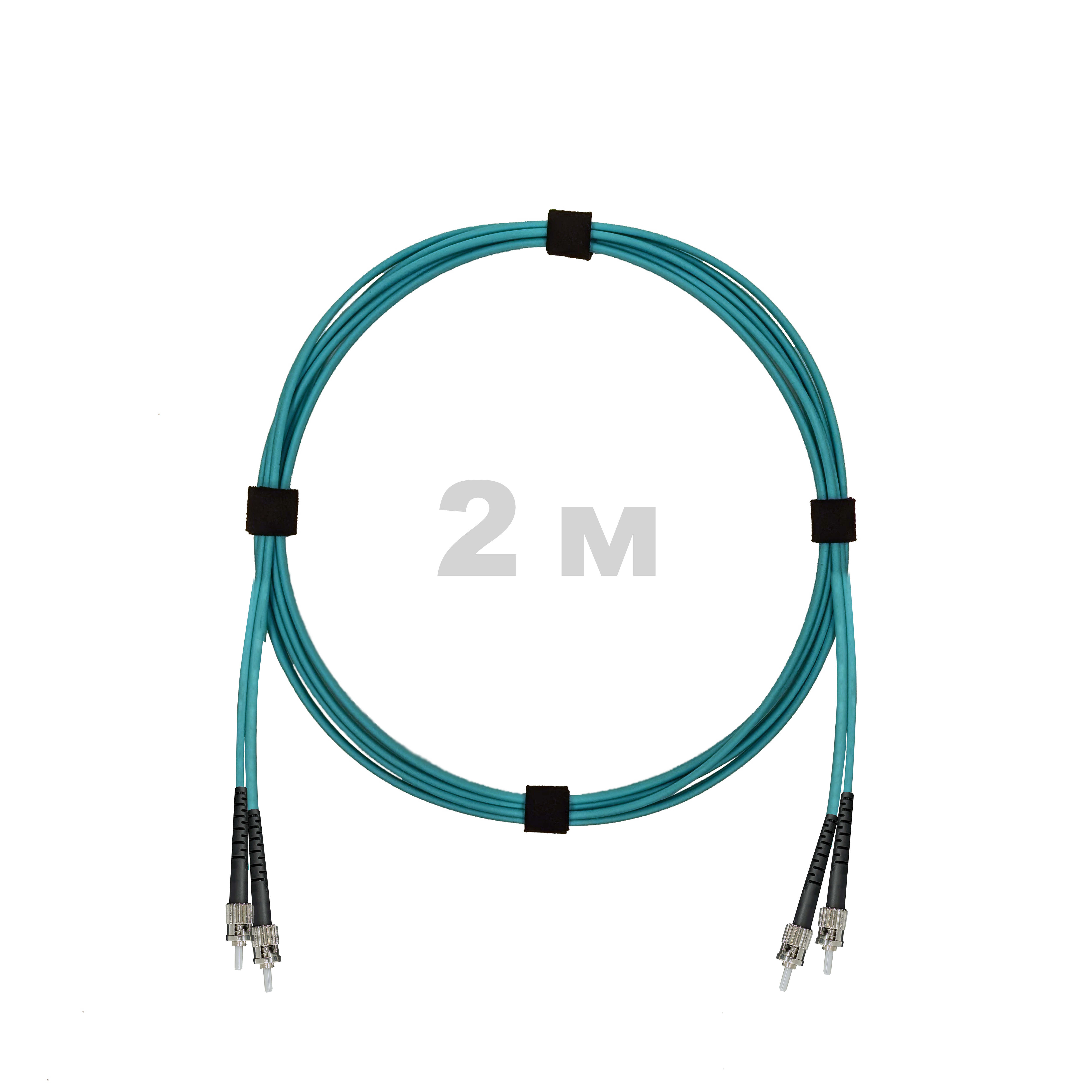 Патч-корд оптический ST/PC-ST/PC MM (OM3) 3mm duplex LSZH,  2 м.