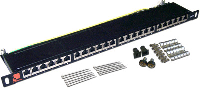 Патч-панель TWT-PP24STP 19", 24 порта RJ-45, категория 5e, STP, 1U ...