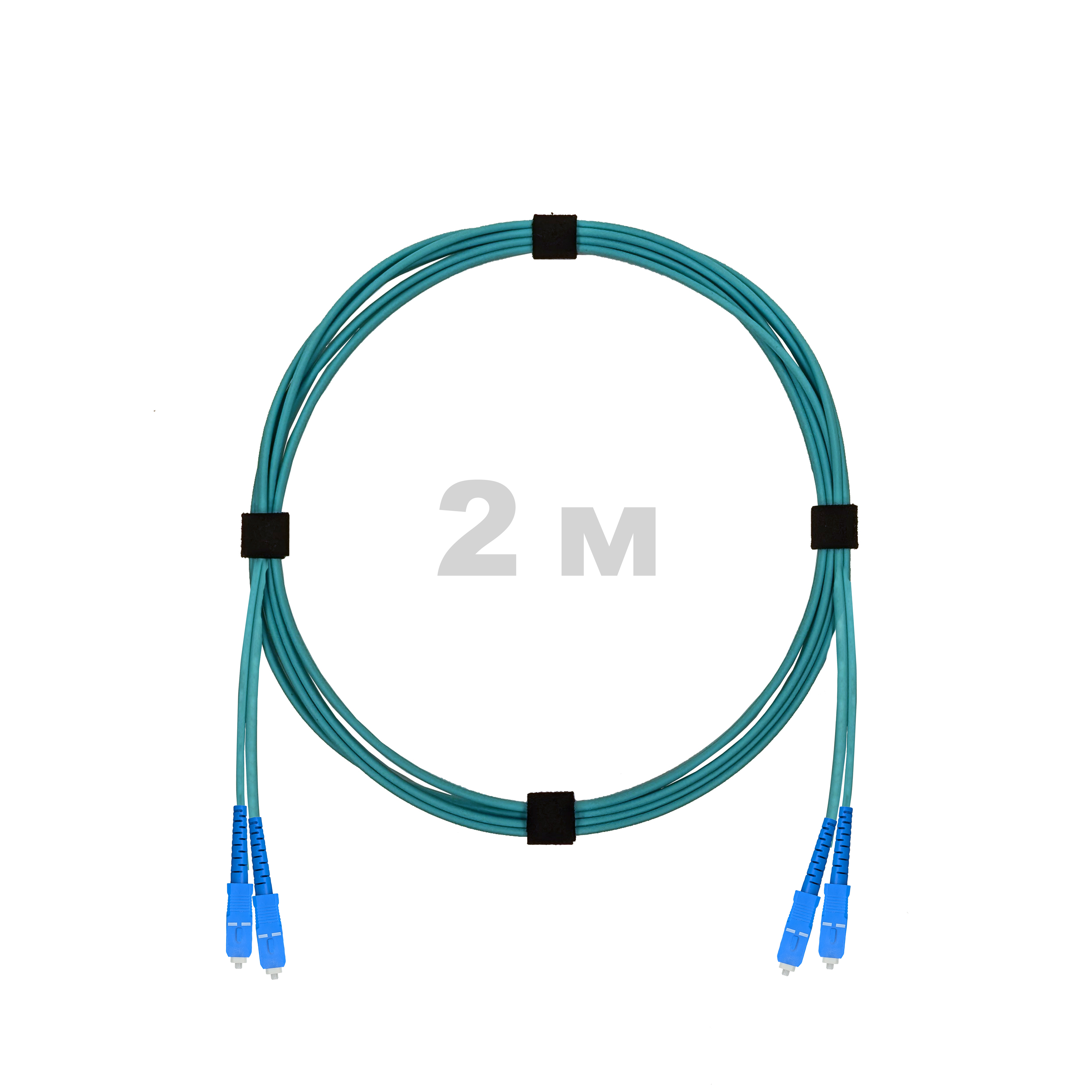 Патч-корд оптический армированный бронированный SC/UPC-SC/UPC MM (OM3) Duplex 2.0mm LSZH, 2 м.