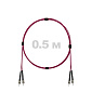 Патч-корд оптический ST/PC-ST/PC MM (OM4) 3mm duplex LSZH,  0.5 м.