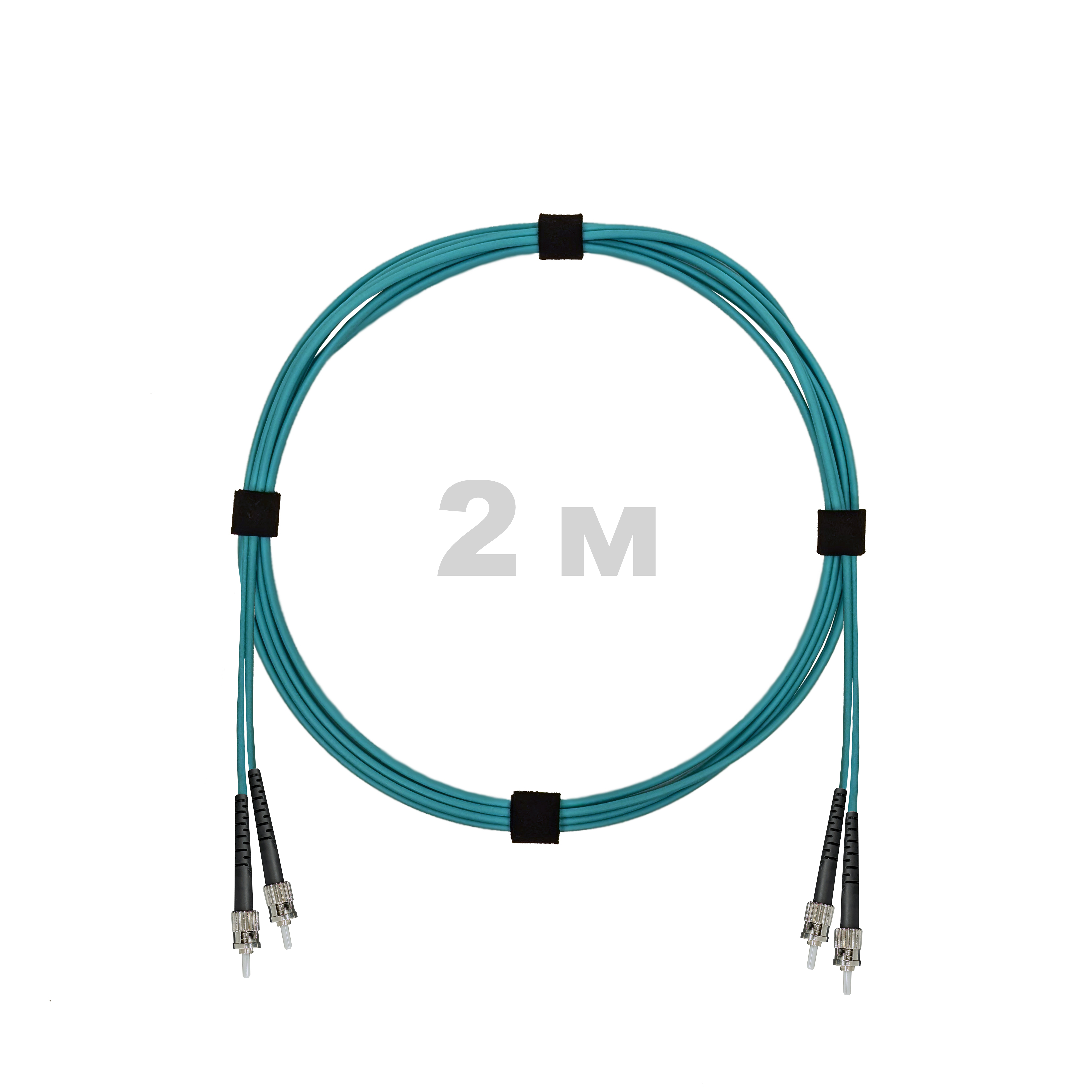 Патч-корд оптический армированный бронированный ST/PC-ST/PC MM (OM3) Duplex 3.0mm LSZH, 2 м.