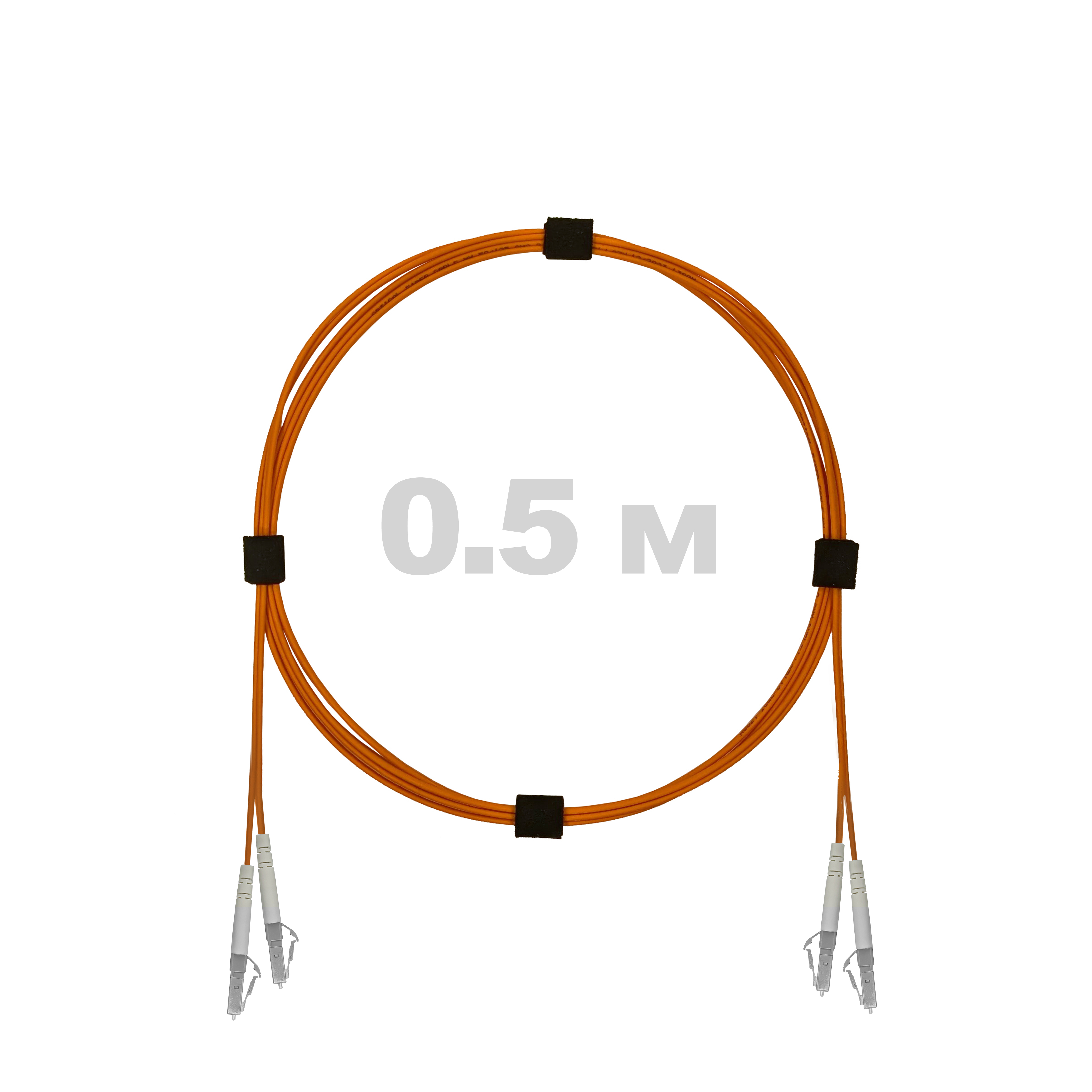Патч-корд оптический LC/UPC-LC/UPC MM (OM2) 3mm duplex LSZH,  0.5 м.