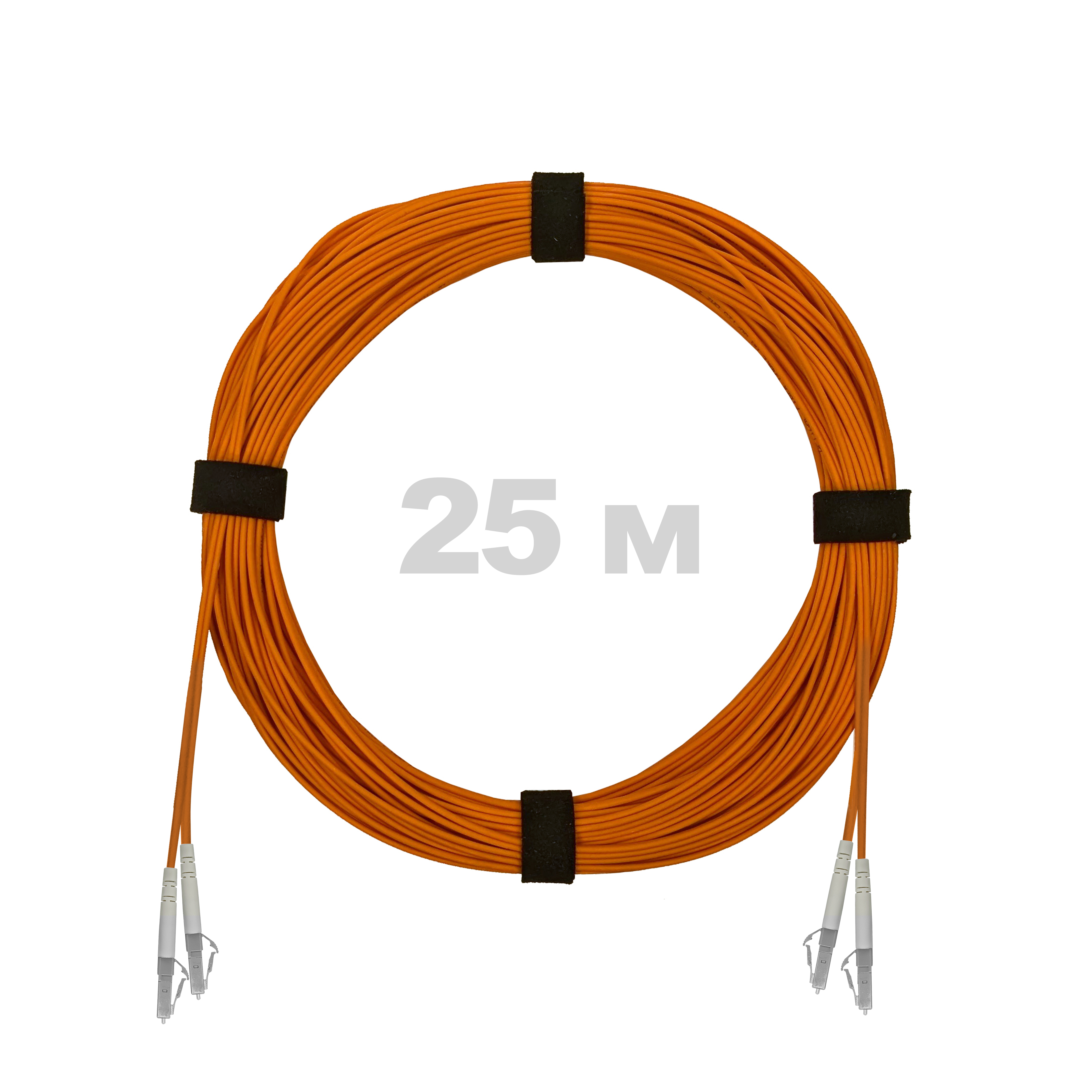 Патч-корд оптический LC/UPC-LC/UPC MM (OM2) 2mm duplex LSZH,  25 м.