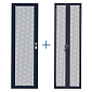 Комплект дверей 37U, 600 мм, черный, передняя - перфорированная, задняя - распашная перфорированная