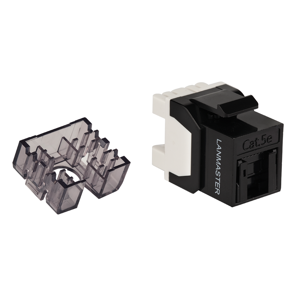 Модуль Keystone, RJ45, неэкранированный, кат.5E, со встроенной шторкой, 180 градусов, желтый__