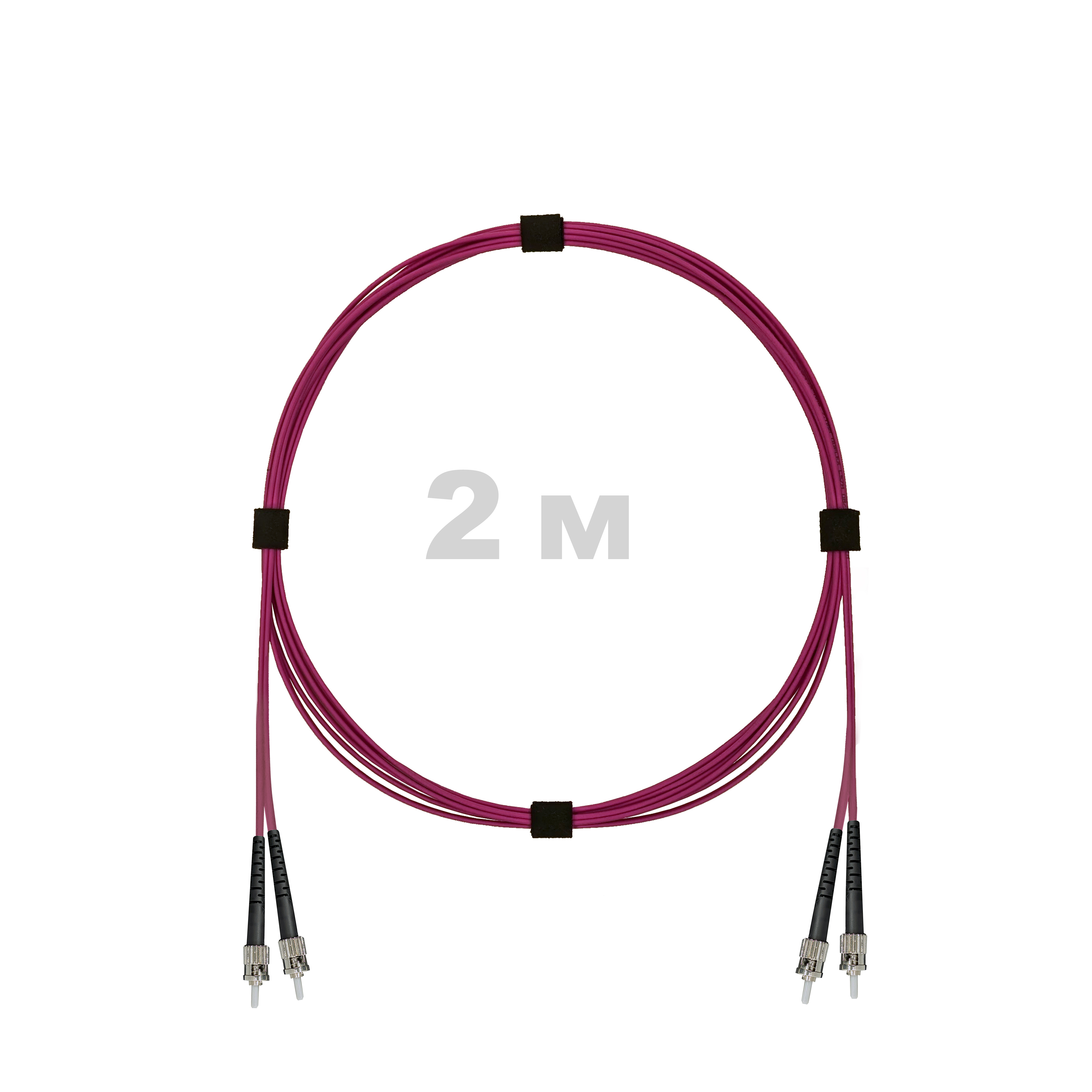 Патч-корд оптический армированный бронированный ST/PC-ST/PC MM (OM4) Duplex 3.0mm LSZH, 2 м.