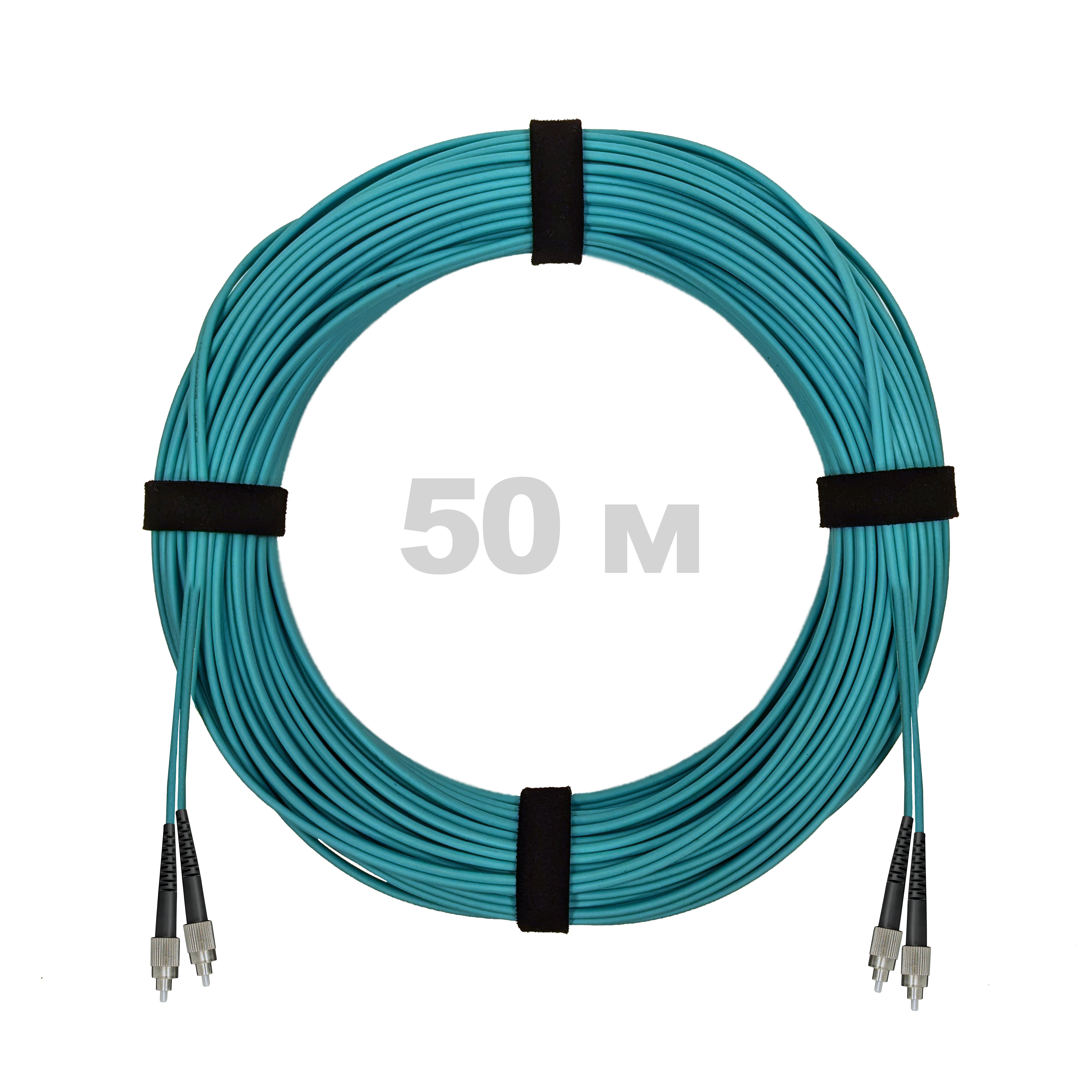 Патч-корд оптический армированный бронированный FC/UPC-FC/UPC MM (OM3) Duplex 3.0mm LSZH, 50 м.