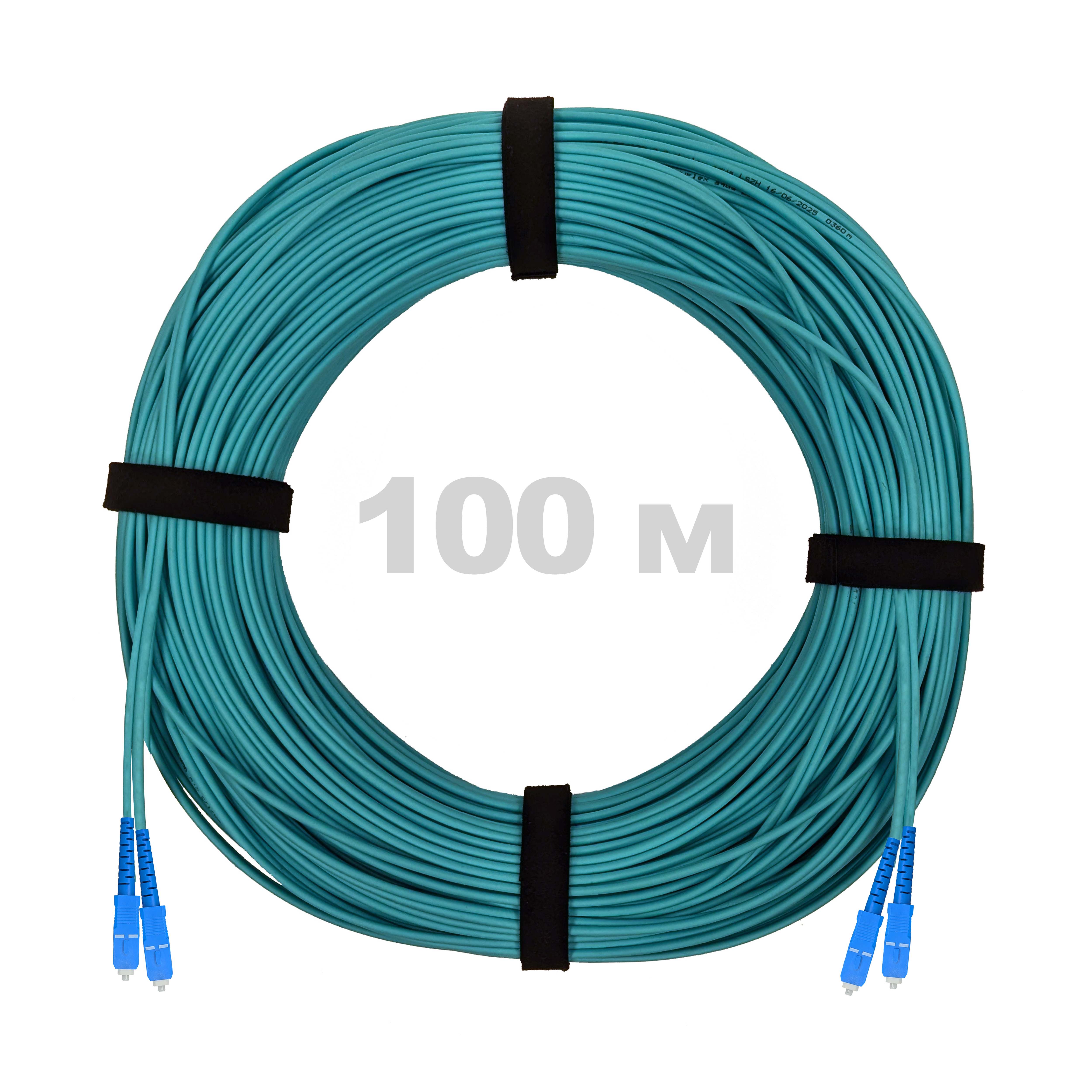 Патч-корд оптический SC/UPC-SC/UPC MM (OM3) 3mm duplex LSZH,  100 м.