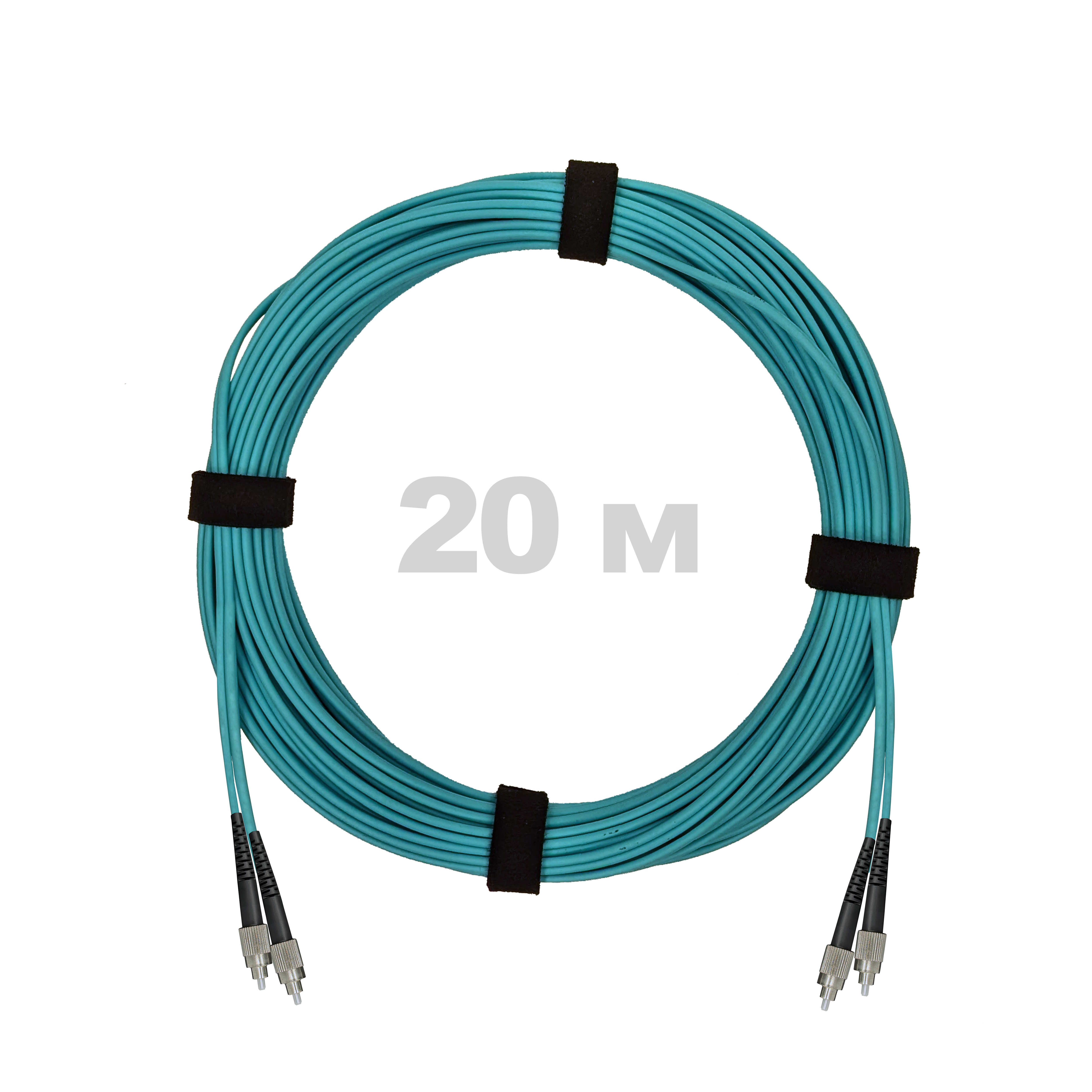Патч-корд оптический FC/UPC-FC/UPC MM (OM3) 3mm duplex LSZH,  20 м.