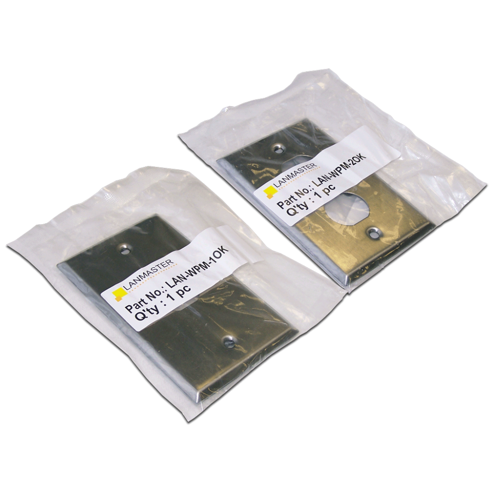 Накладка настенной розетки, 1 порт, нержавеющая сталь__