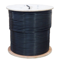 Кабель TWIST U/UTP25 cat.5e, 305м, Cu, 25x2x24AWG  PE наружный ,черный, 305м
