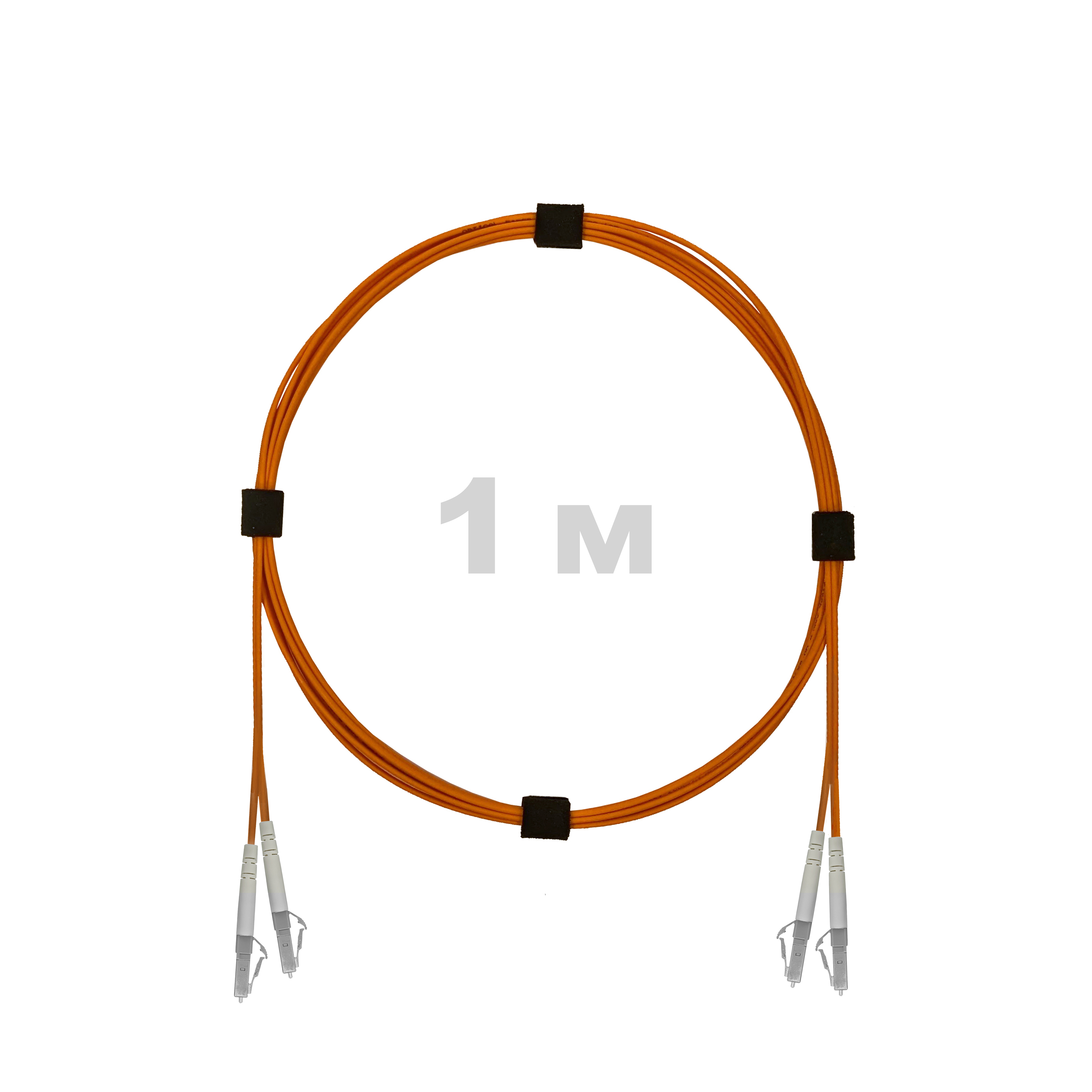 Патч-корд оптический LC/UPC-LC/UPC MM (OM2) 3mm duplex LSZH,  1 м.