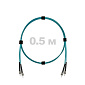 Патч-корд оптический ST/PC-ST/PC MM (OM3) 3mm duplex LSZH,  0.5 м.