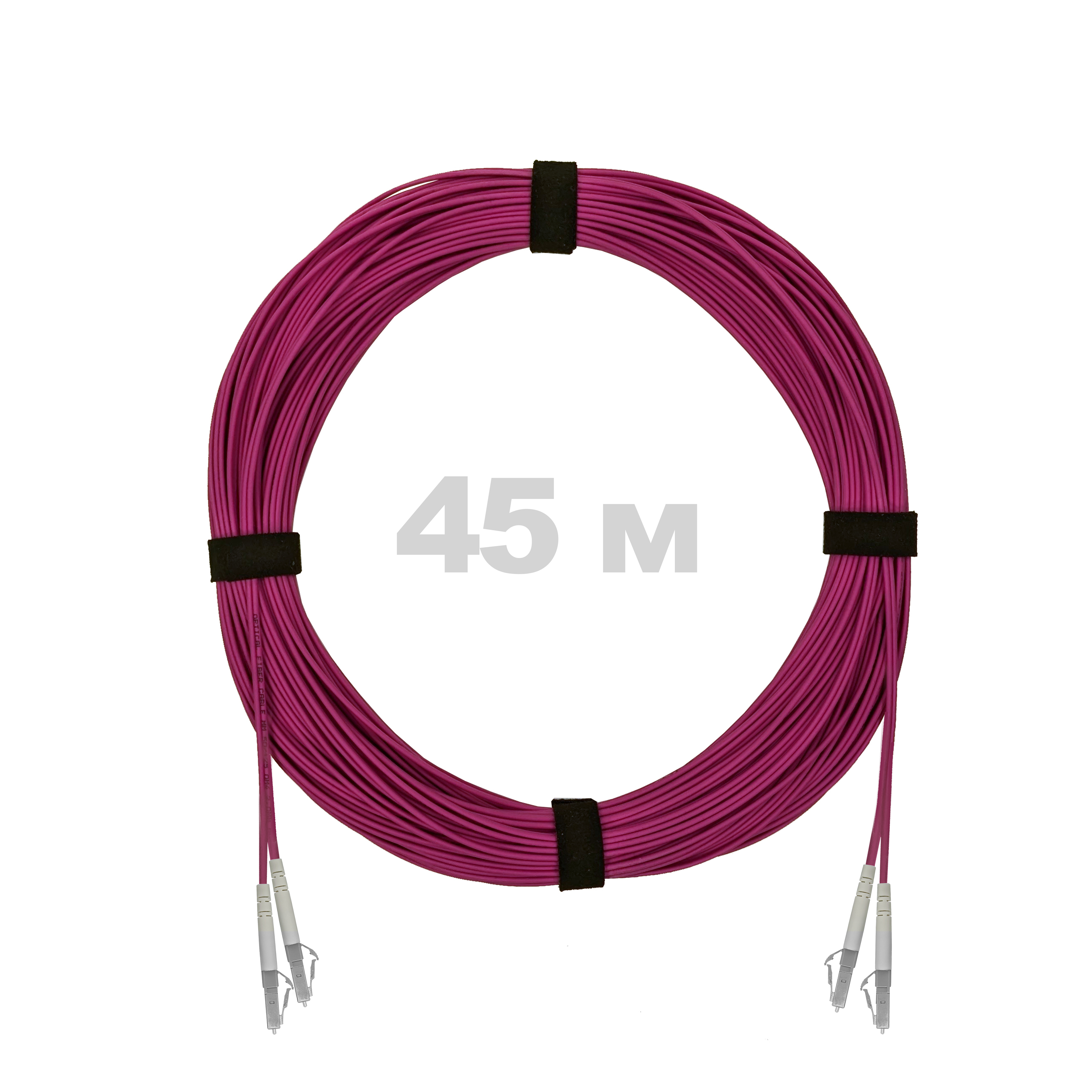 Патч-корд оптический армированный бронированный LC/UPC-LC/UPC MM (OM4) Duplex 3.0mm LSZH, 45 м.