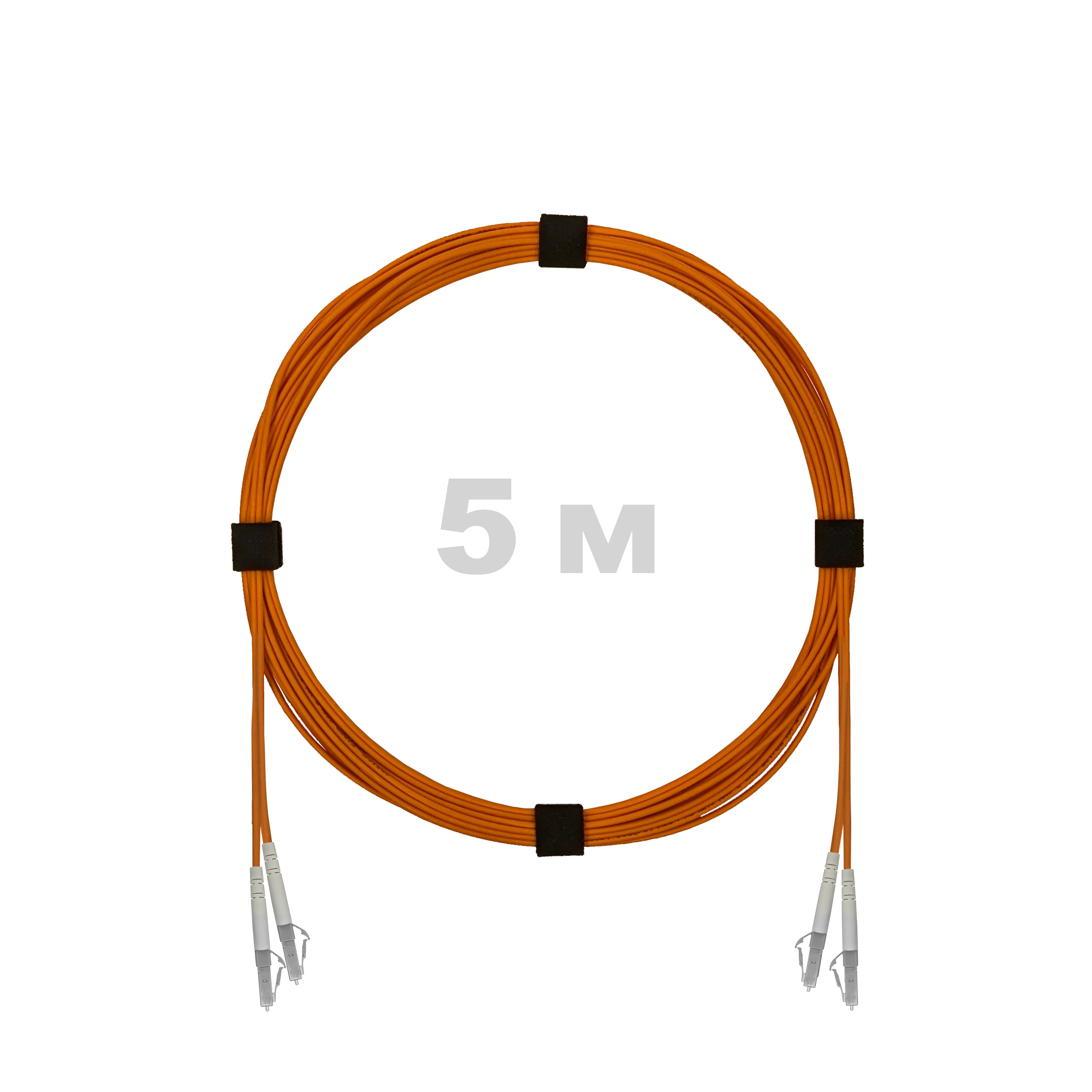 Патч-корд оптический LC/UPC-LC/UPC MM (OM2) 3mm duplex LSZH,  5 м.