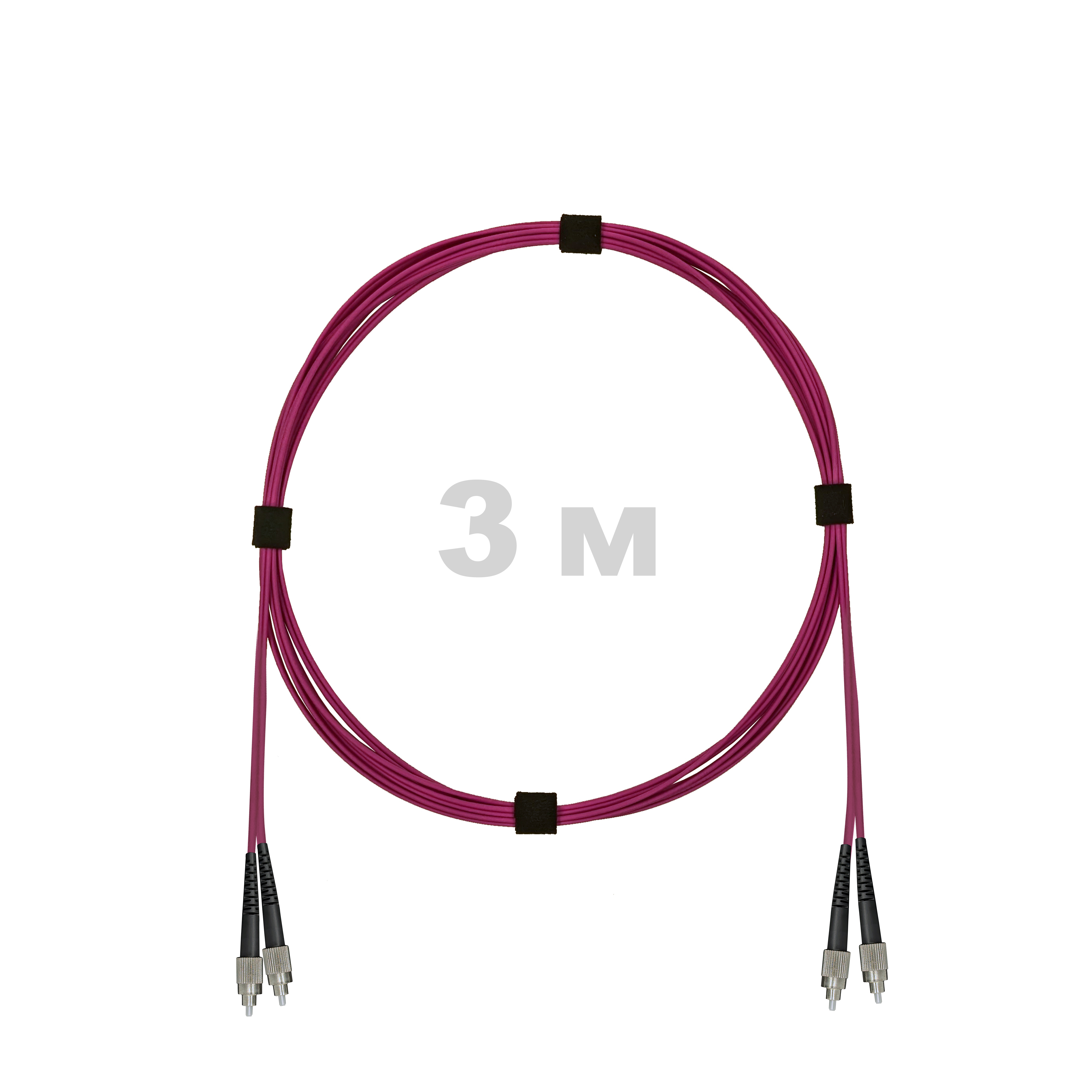Патч-корд оптический FC/UPC-FC/UPC MM (OM4) 3mm duplex LSZH,  3 м.