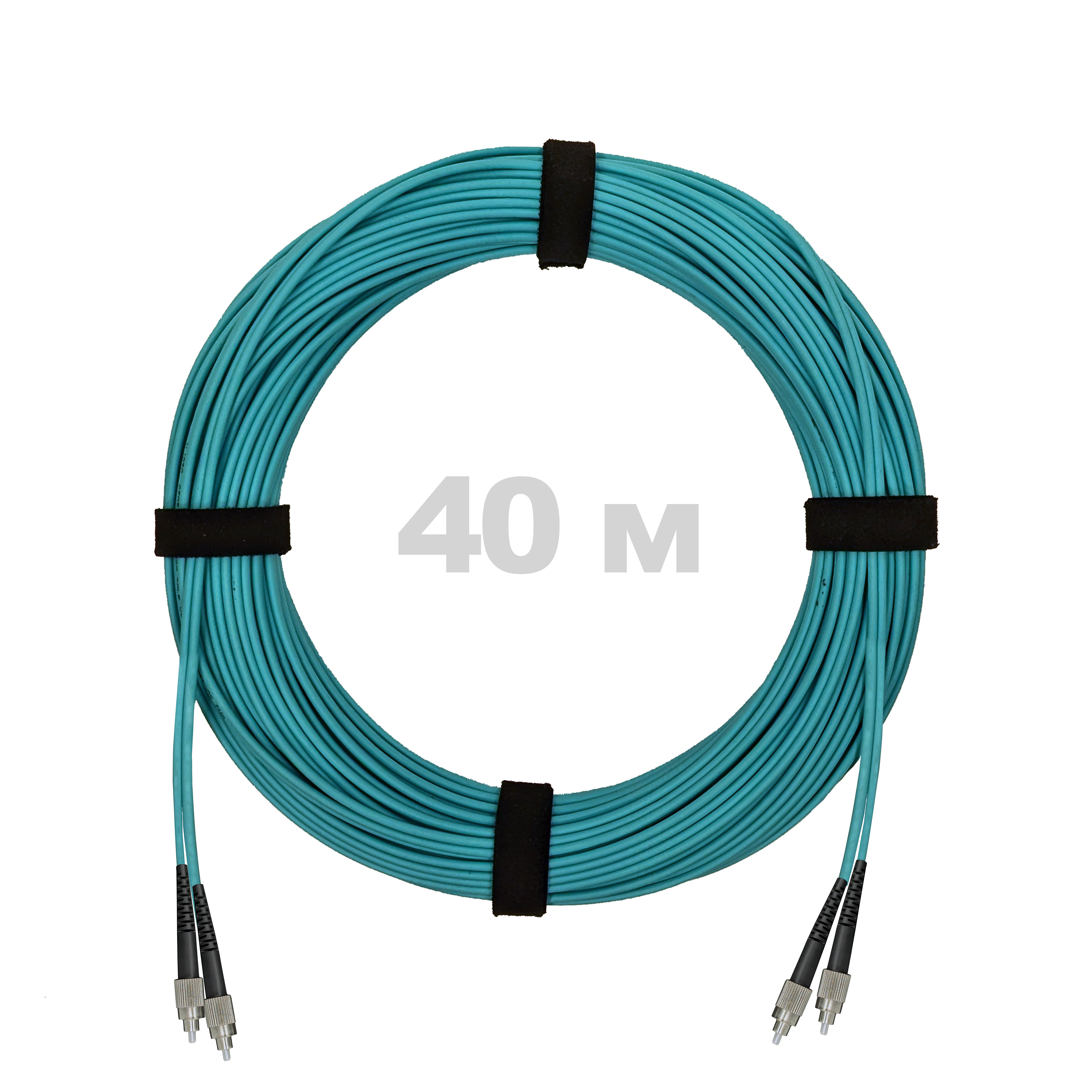 Патч-корд оптический армированный бронированный FC/UPC-FC/UPC MM (OM3) Duplex 2.0mm LSZH, 40 м.
