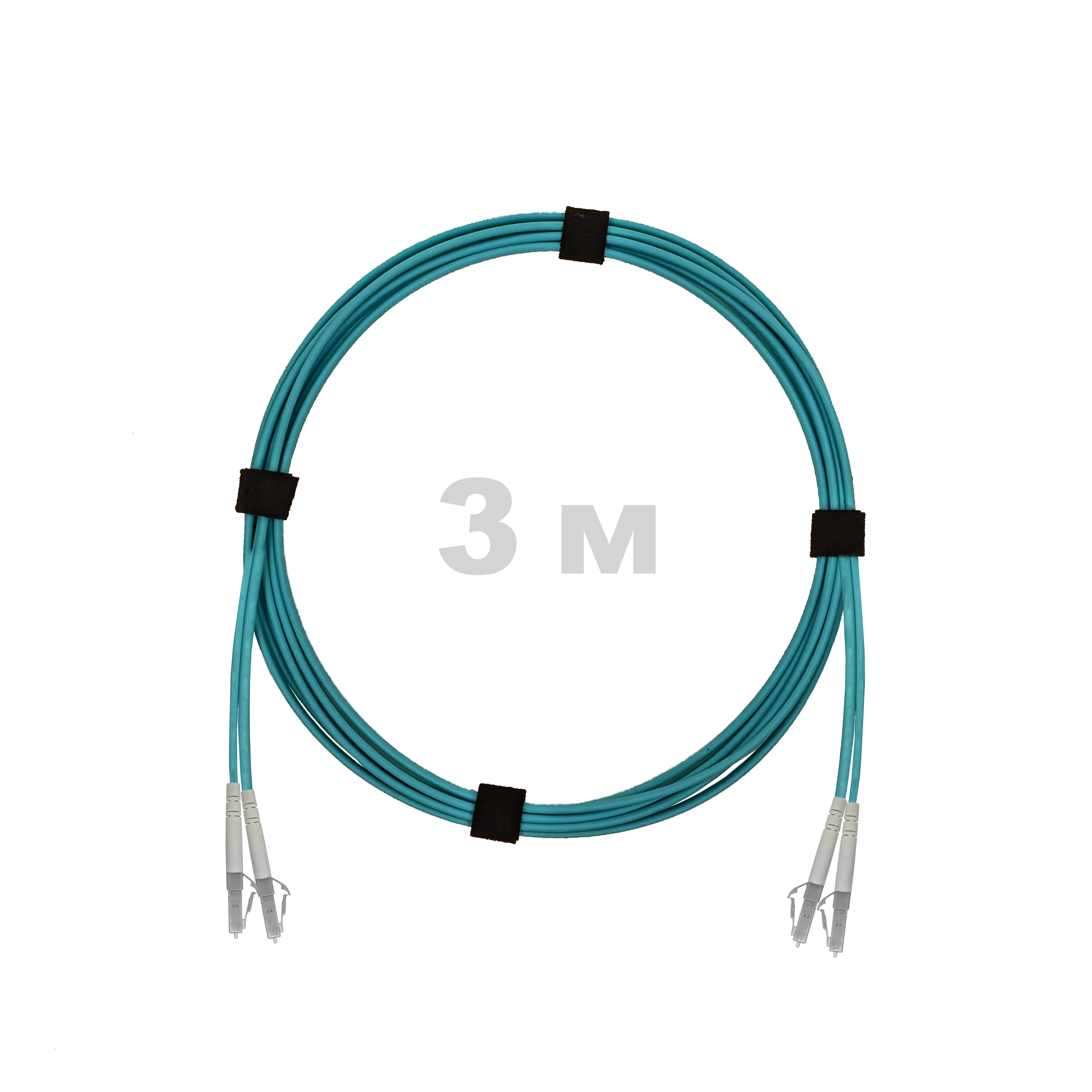 Патч-корд оптический LC/UPC-LC/UPC MM (OM3) 3mm duplex LSZH,  3 м.