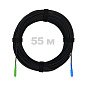 Патч-корд оптический FTTH с выносным силовым элементом, диэлектрик FRP, G.657 LSZH SC/APC-SC/UPC, черный 55 м