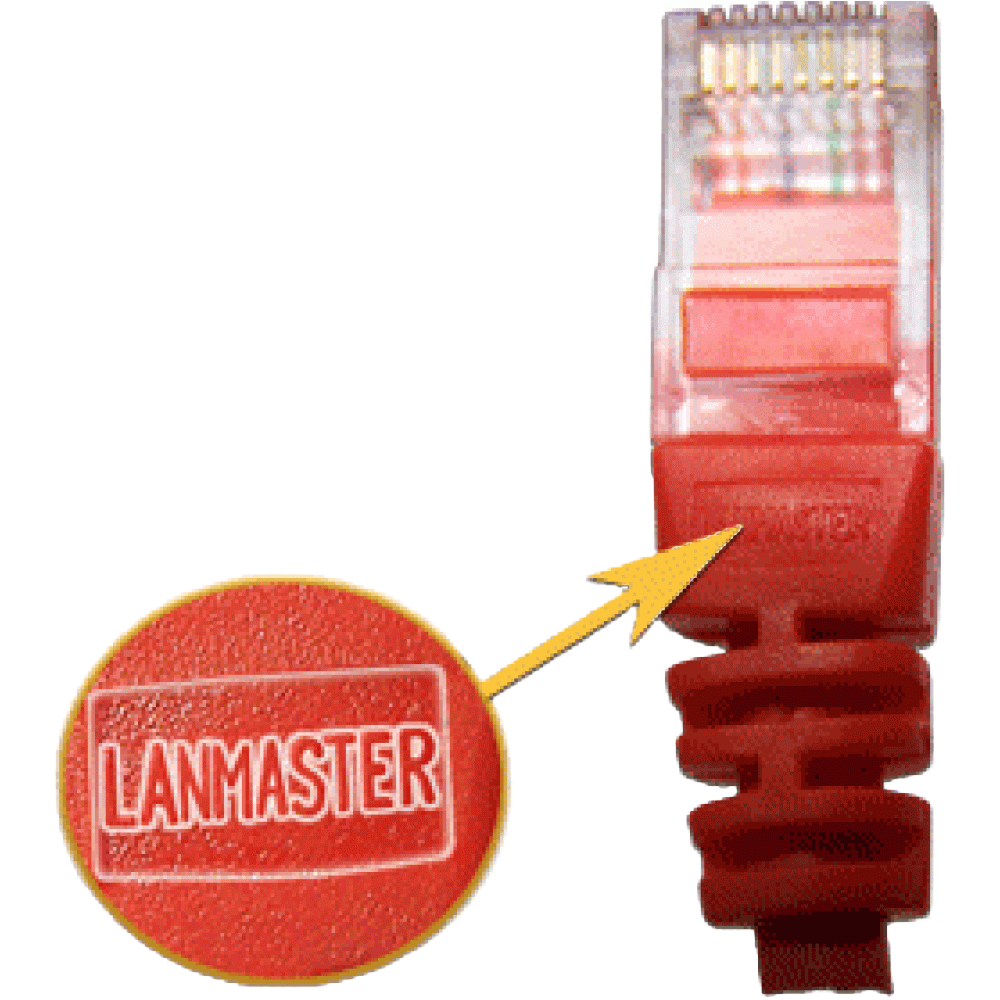 Патч-корд LANMASTER LSZH UTP кат.5Е, с заливными колпачками, 5.0 м, оранжевый__