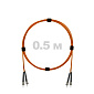 Патч-корд оптический ST/PC-ST/PC MM (OM2) 2mm duplex LSZH,  0.5 м.