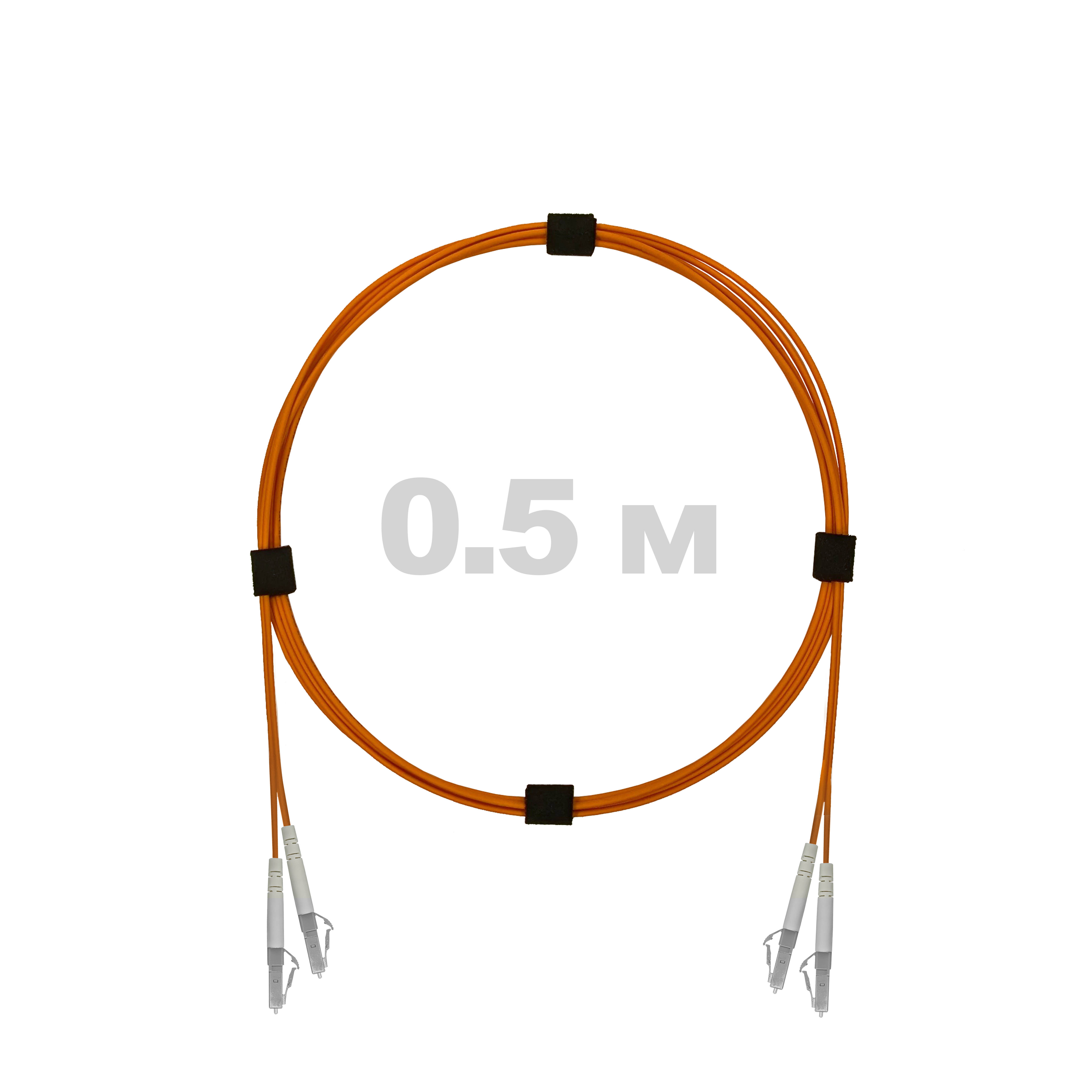 Патч-корд оптический LC/UPC-LC/UPC MM (OM2) 2mm duplex LSZH,  0.5 м.