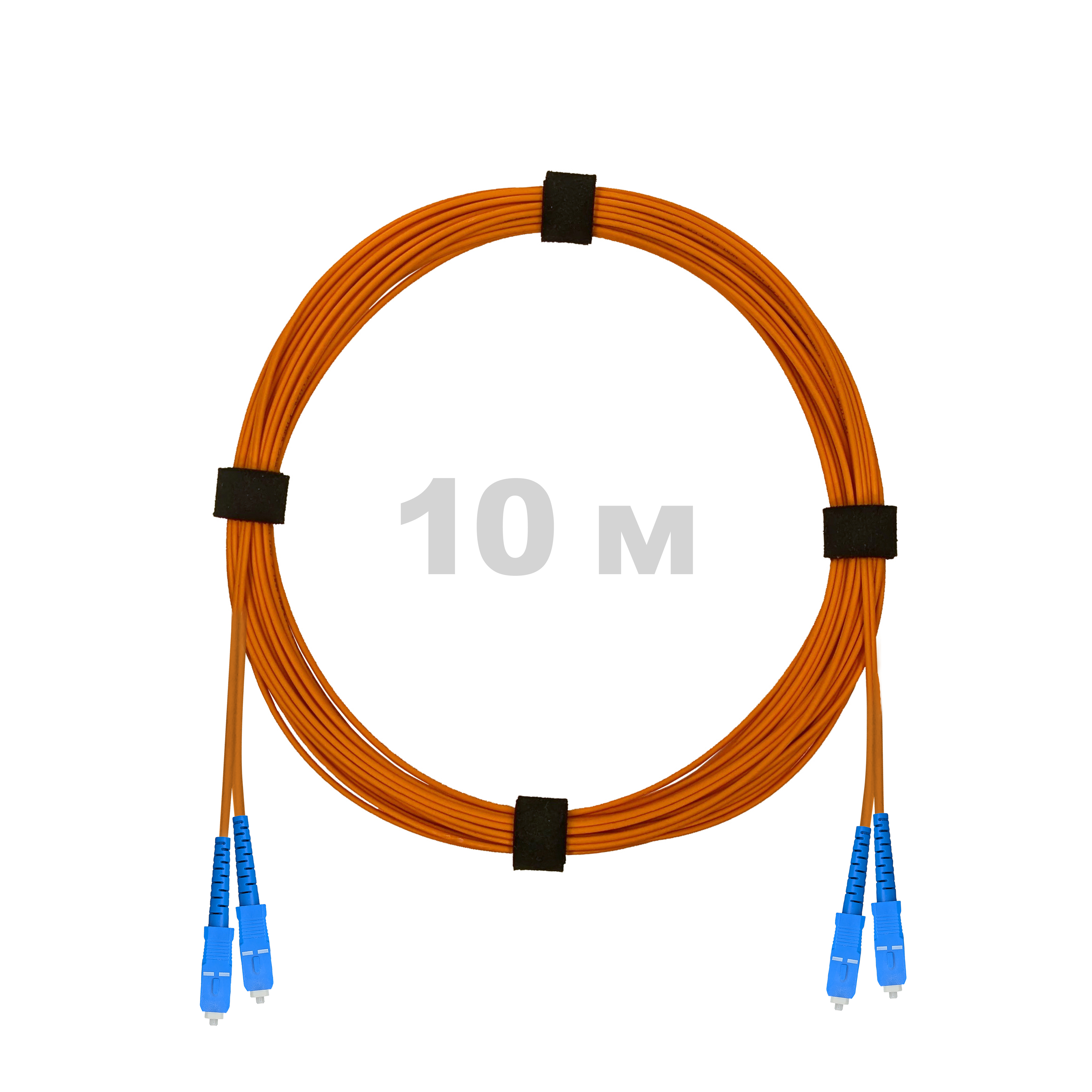 Патч-корд оптический армированный бронированный SC/UPC-SC/UPC MM (OM2) Duplex 3.0mm LSZH, 10 м.