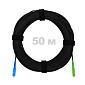 Патч-корд оптический FTTH, диэлектрик FRP, G.657, LSZH, SC/APC-SC/UPC, черный 50 м