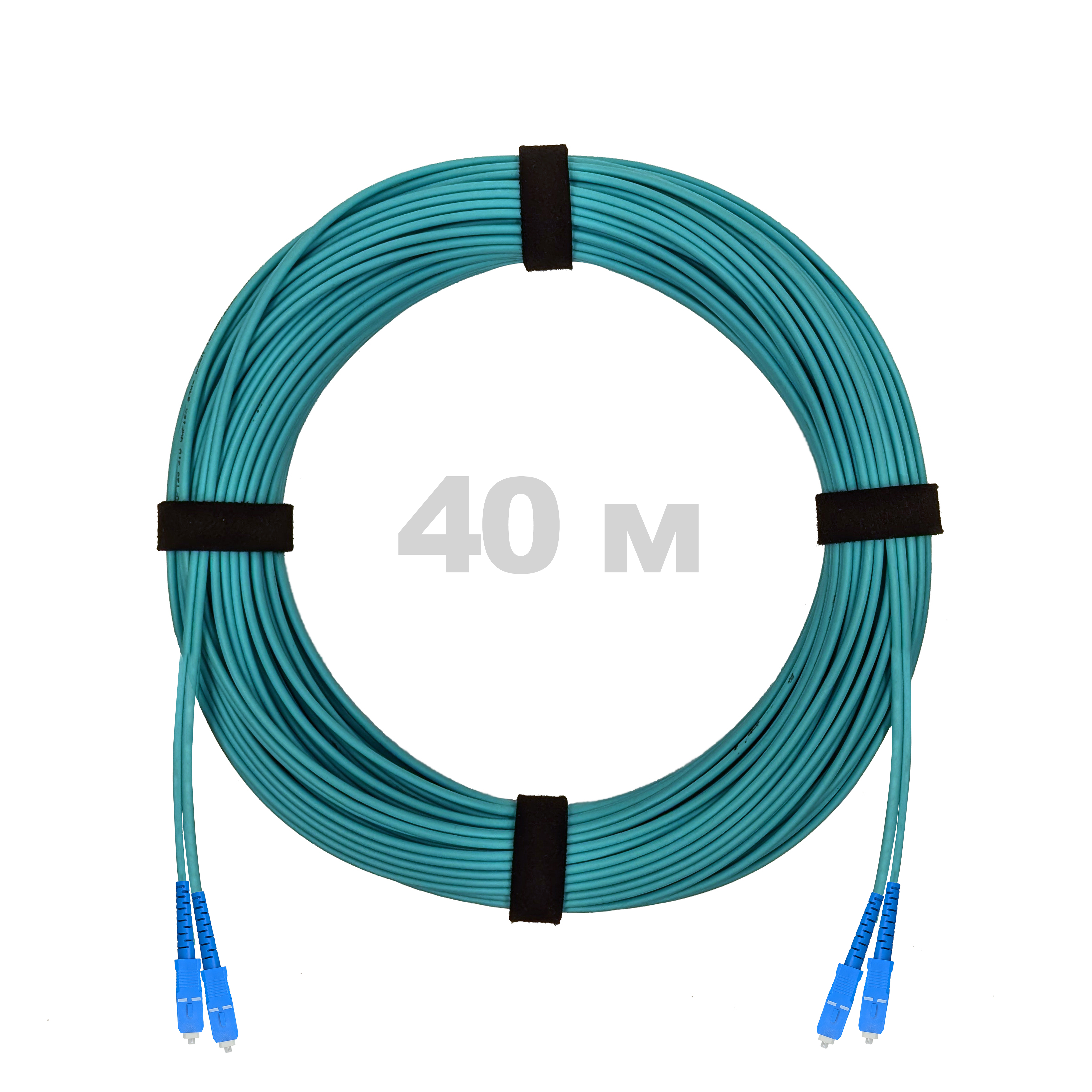 Патч-корд оптический SC/UPC-SC/UPC MM (OM3) 3mm duplex LSZH,  40 м.