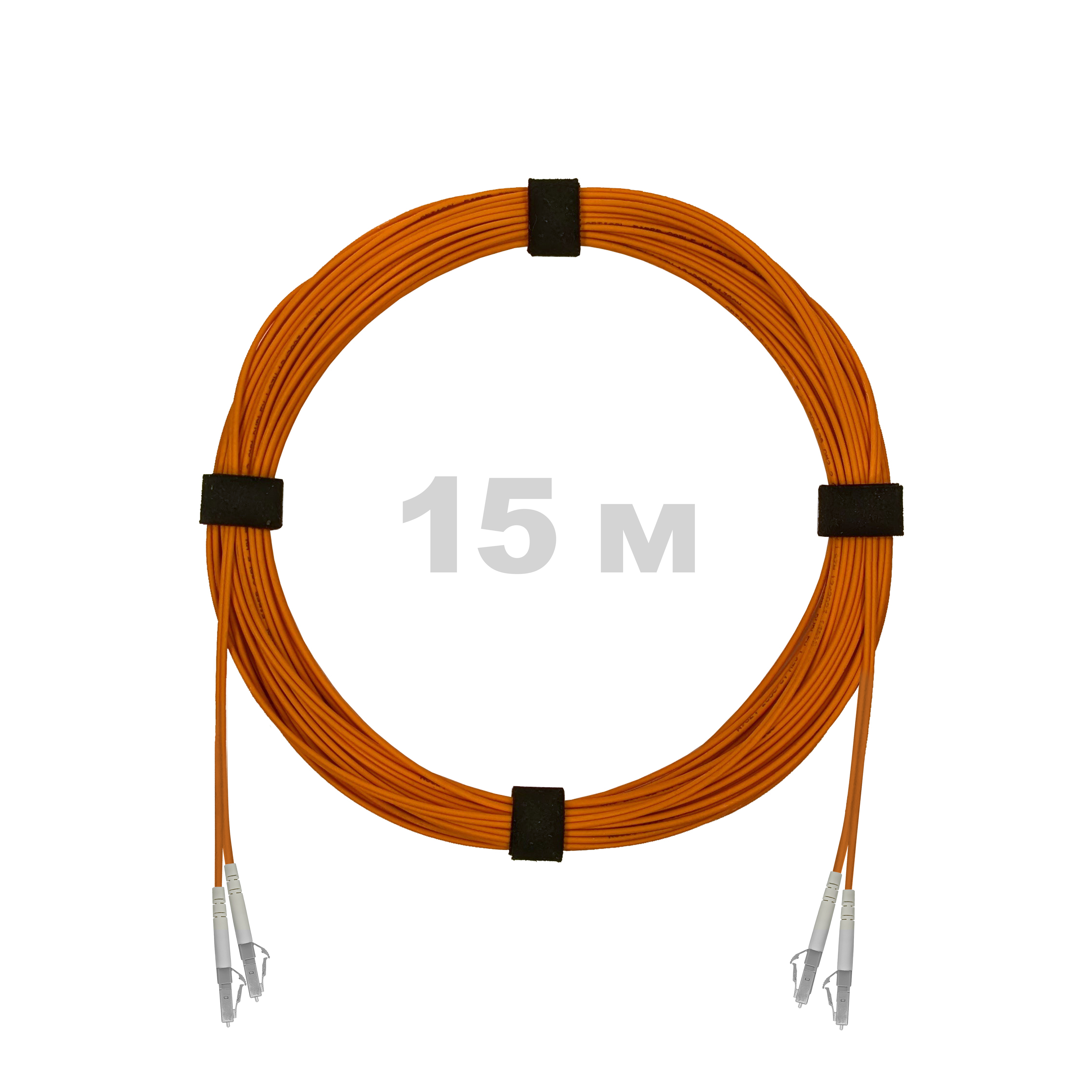 Патч-корд оптический армированный бронированный LC/UPC-LC/UPC MM (OM2) Duplex 2.0mm LSZH, 15 м.