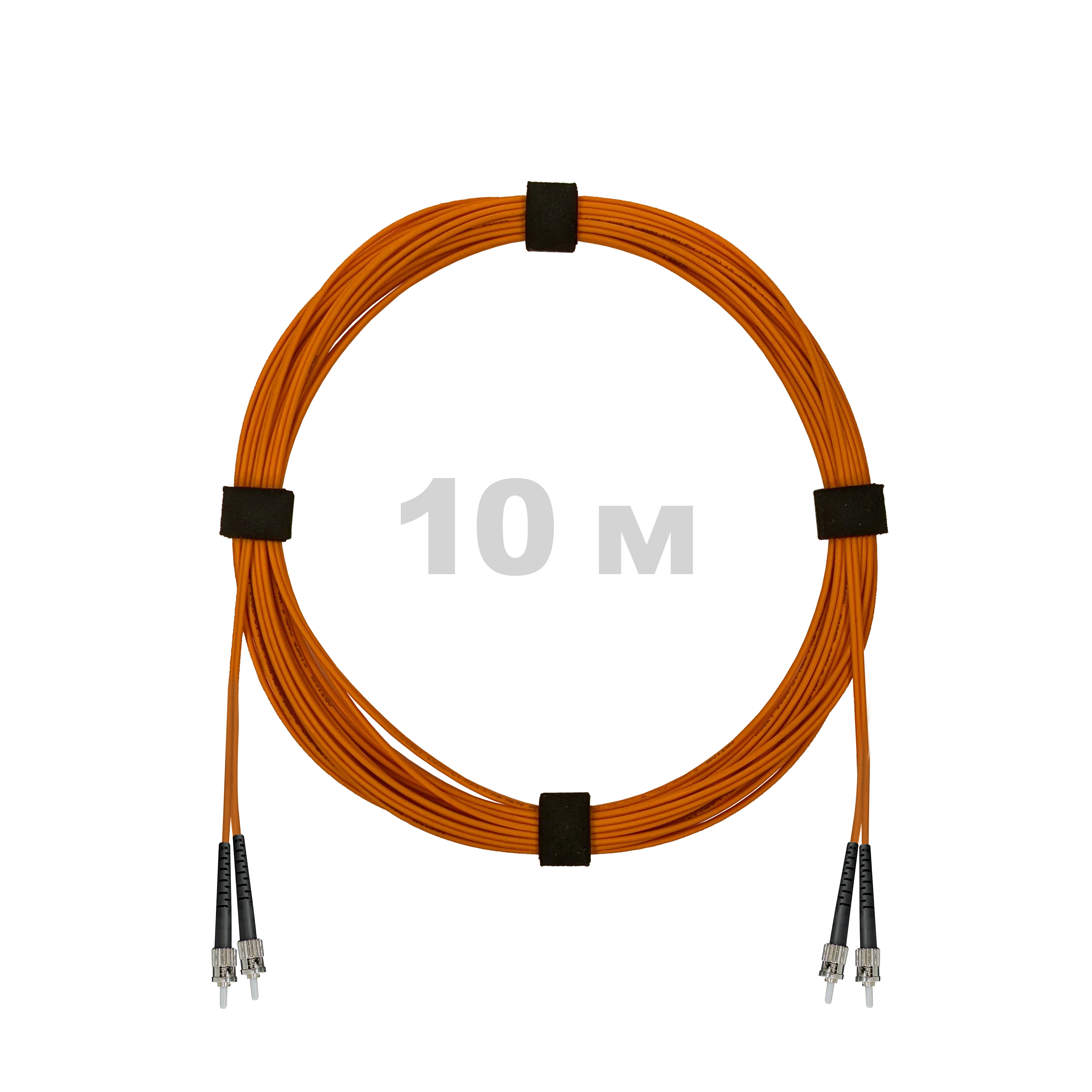Патч-корд оптический армированный бронированный ST/PC-ST/PC MM (OM2) Duplex 2.0mm LSZH, 10 м.