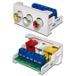 Вставка Mosaic 22.5x45 3xRCA Composite Video & Stereo Audio, белая