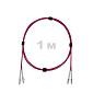 Патч-корд оптический LC/UPC-LC/UPC MM (OM4) 3mm duplex LSZH,  1 м.