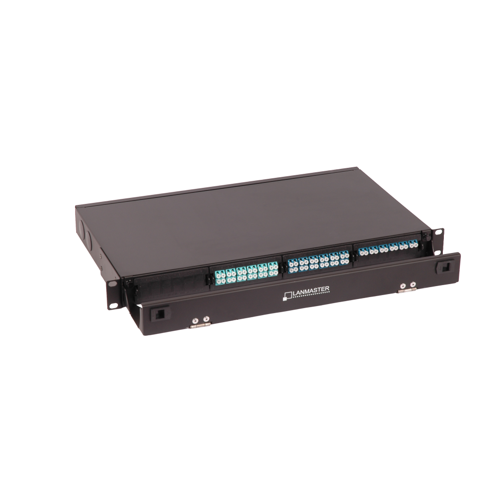 Бокс 19" на 4 кассеты MPO, 1U, черный__