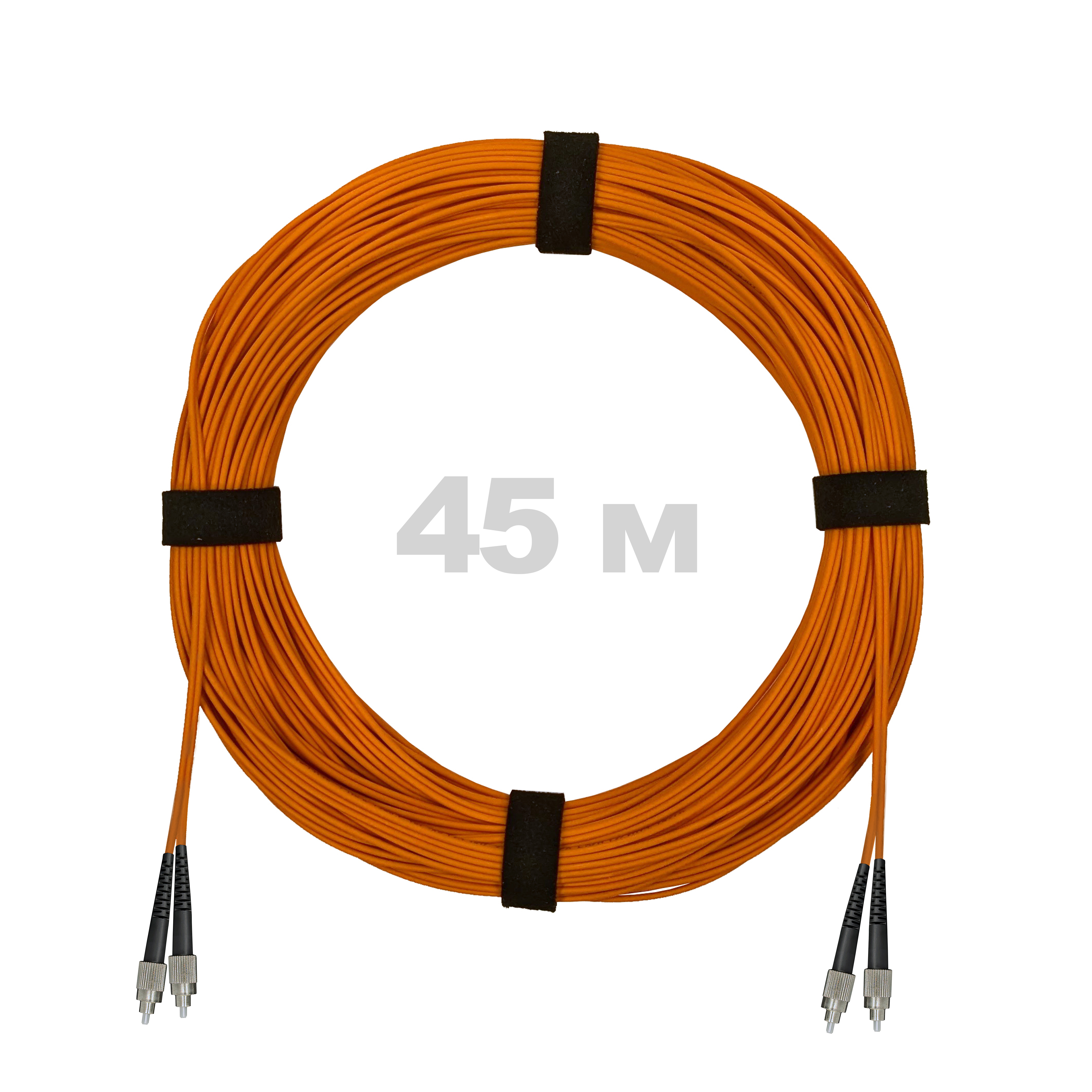 Патч-корд оптический FC/UPC-FC/UPC MM (OM2) 3mm duplex LSZH,  45 м.