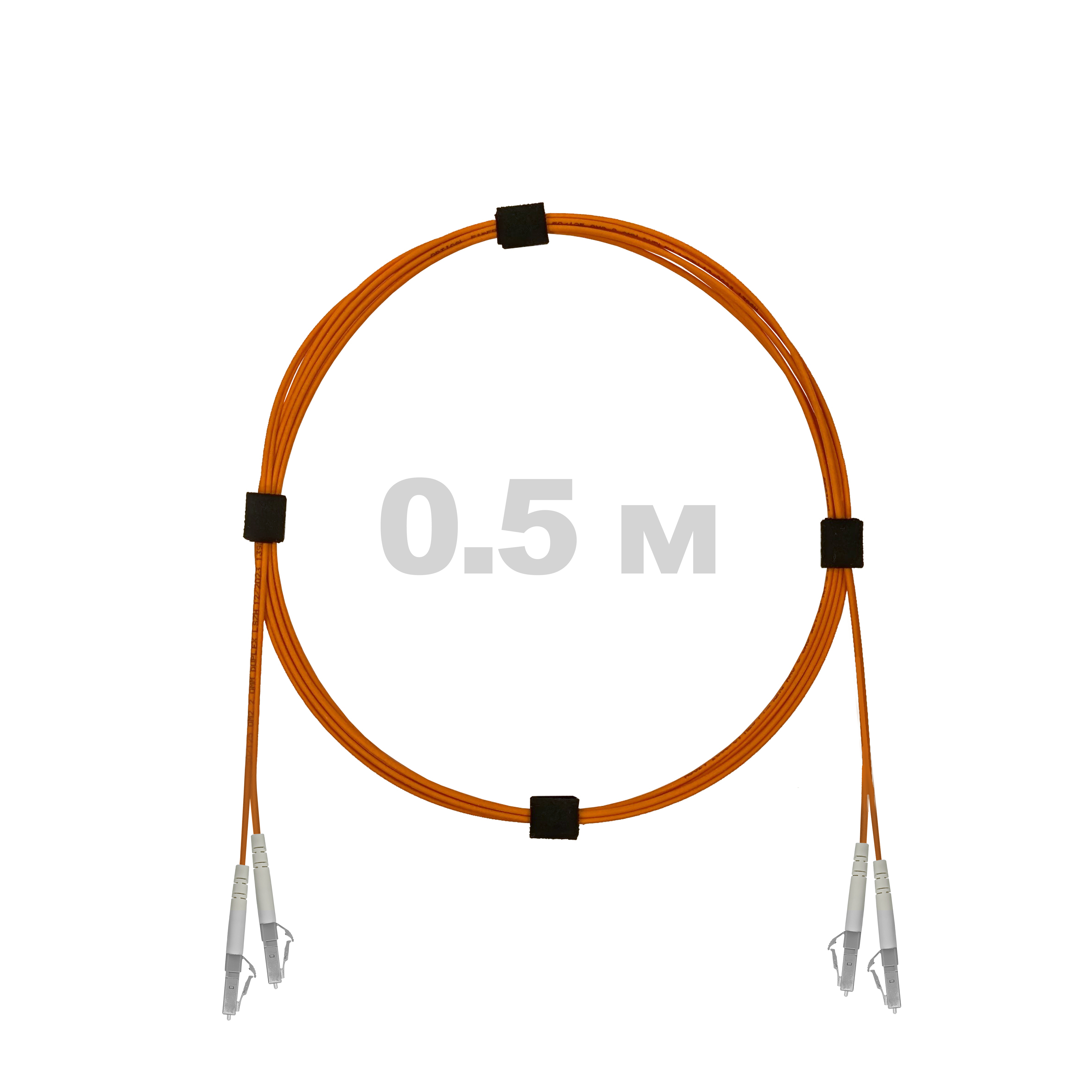 Патч-корд оптический армированный бронированный LC/UPC-LC/UPC MM (OM2) Duplex 2.0mm LSZH, 0.5 м.