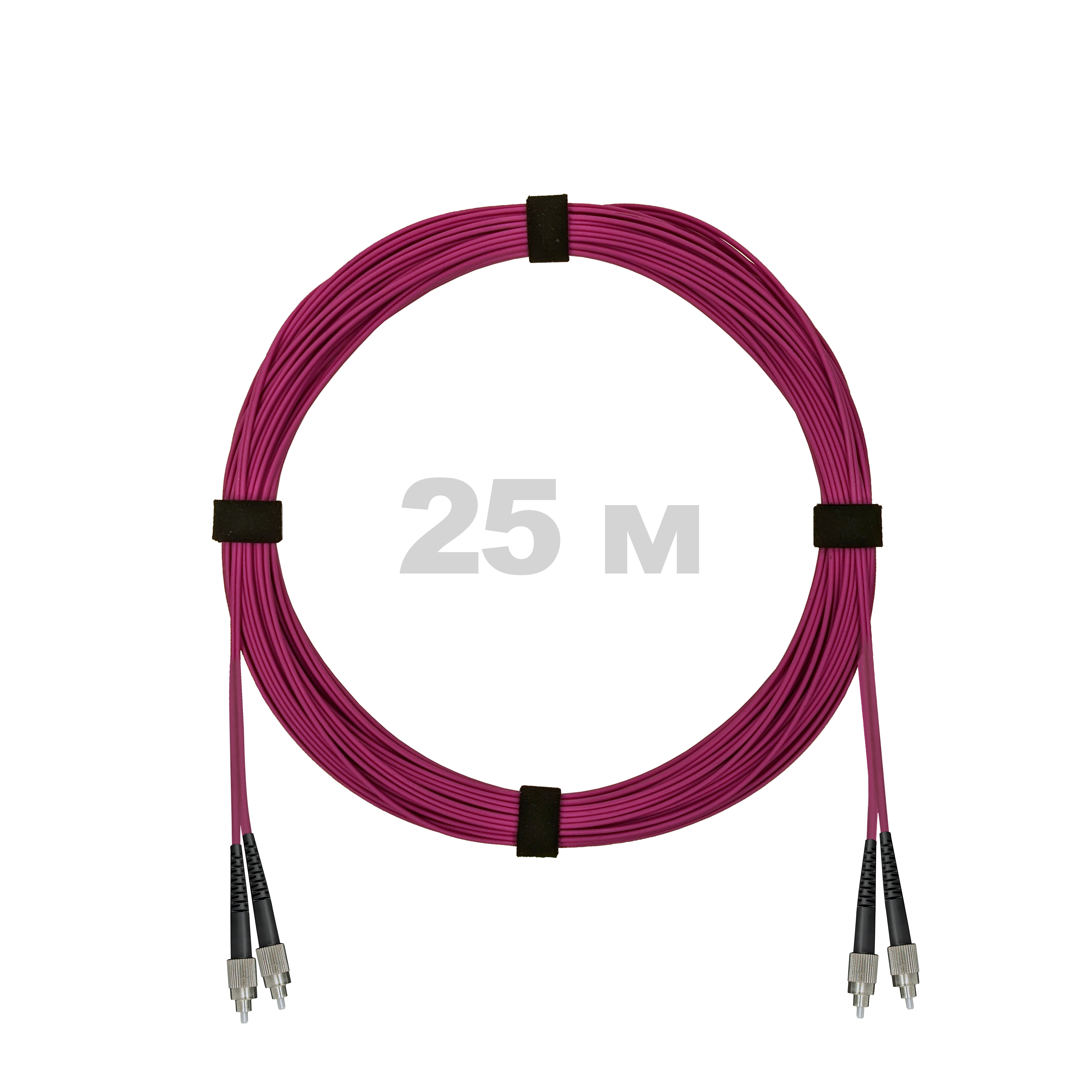 Патч-корд оптический FC/UPC-FC/UPC MM (OM4) 2mm duplex LSZH,  25 м.