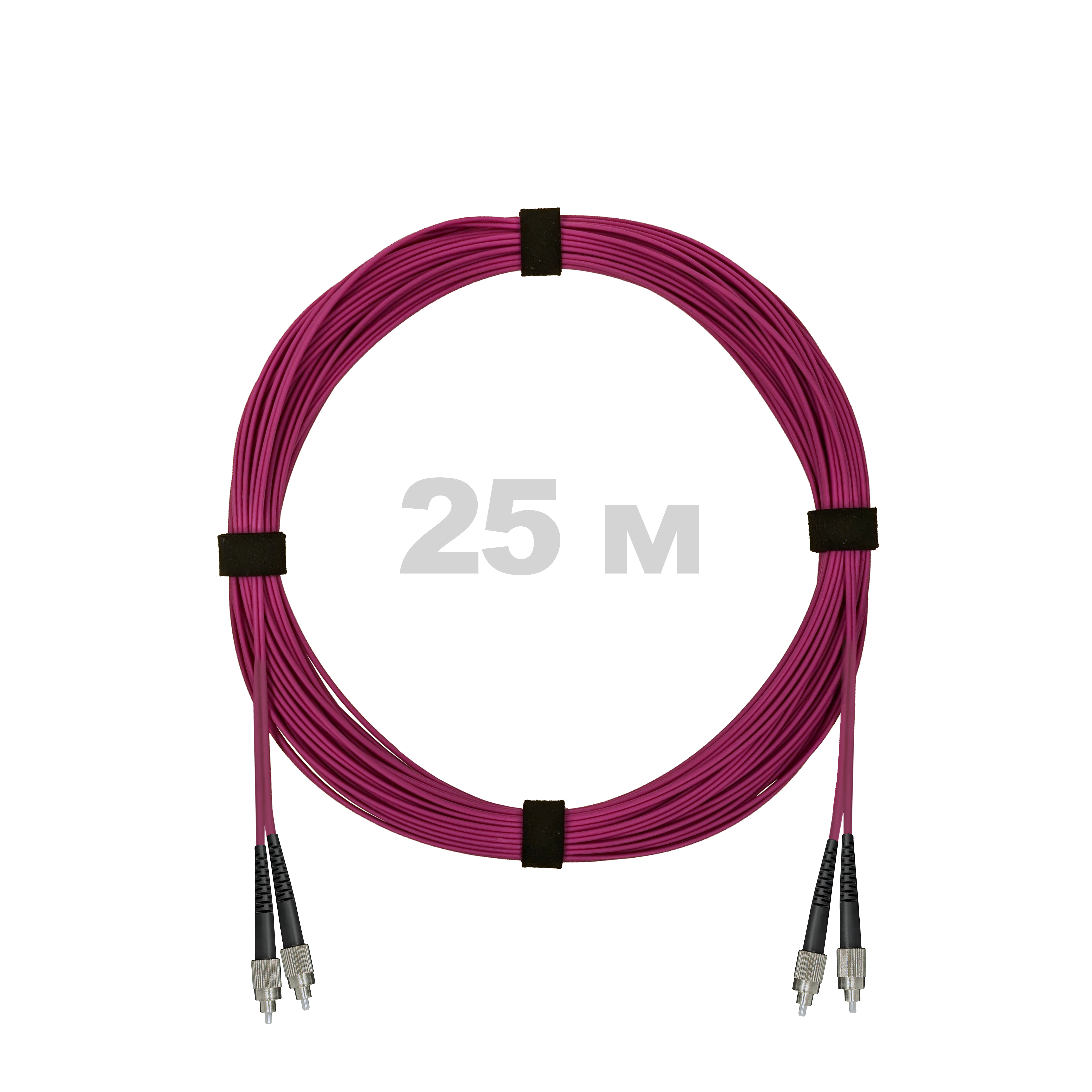Патч-корд оптический FC/UPC-FC/UPC MM (OM4) 3mm duplex LSZH,  25 м.