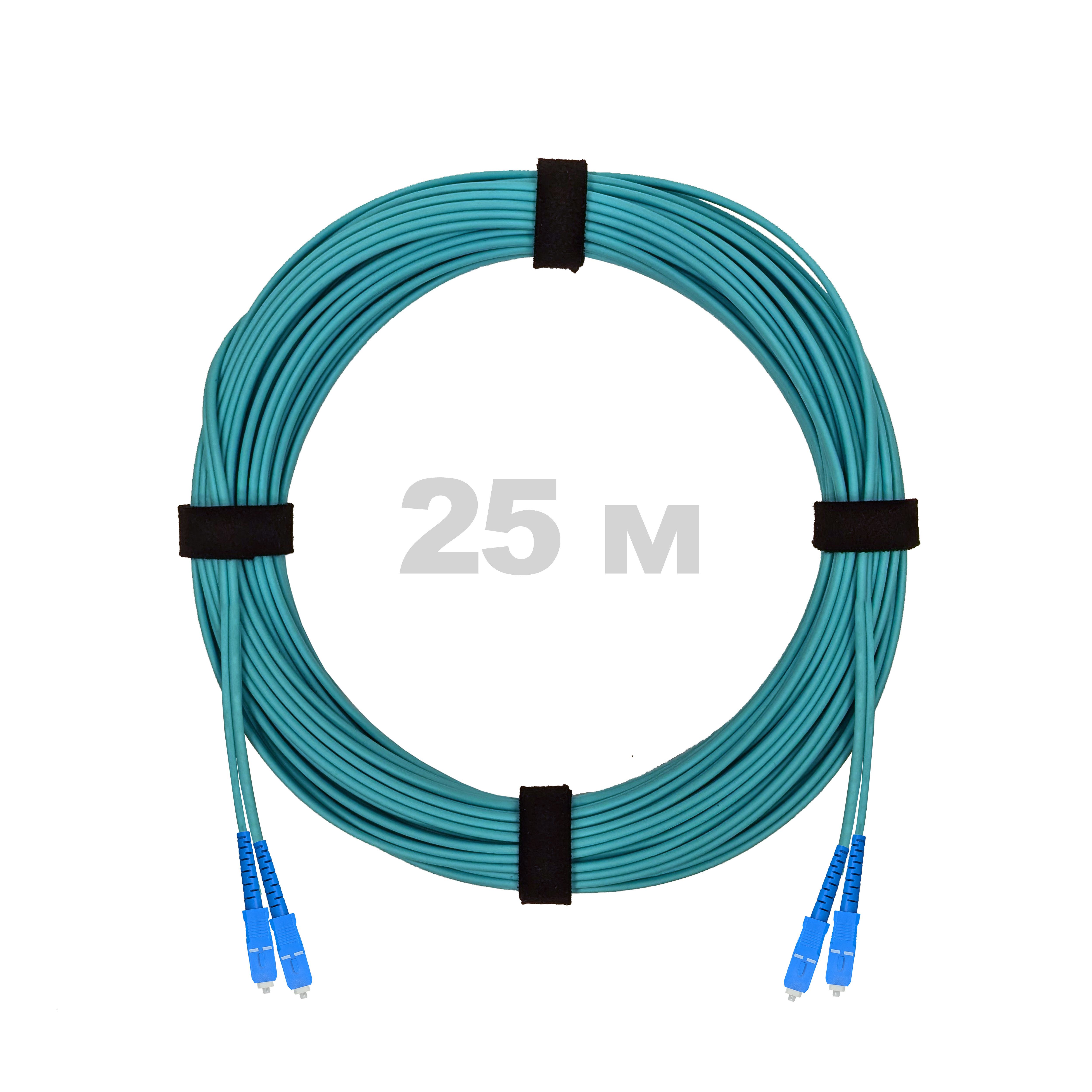 Патч-корд оптический SC/UPC-SC/UPC MM (OM3) 2mm duplex LSZH,  25 м.