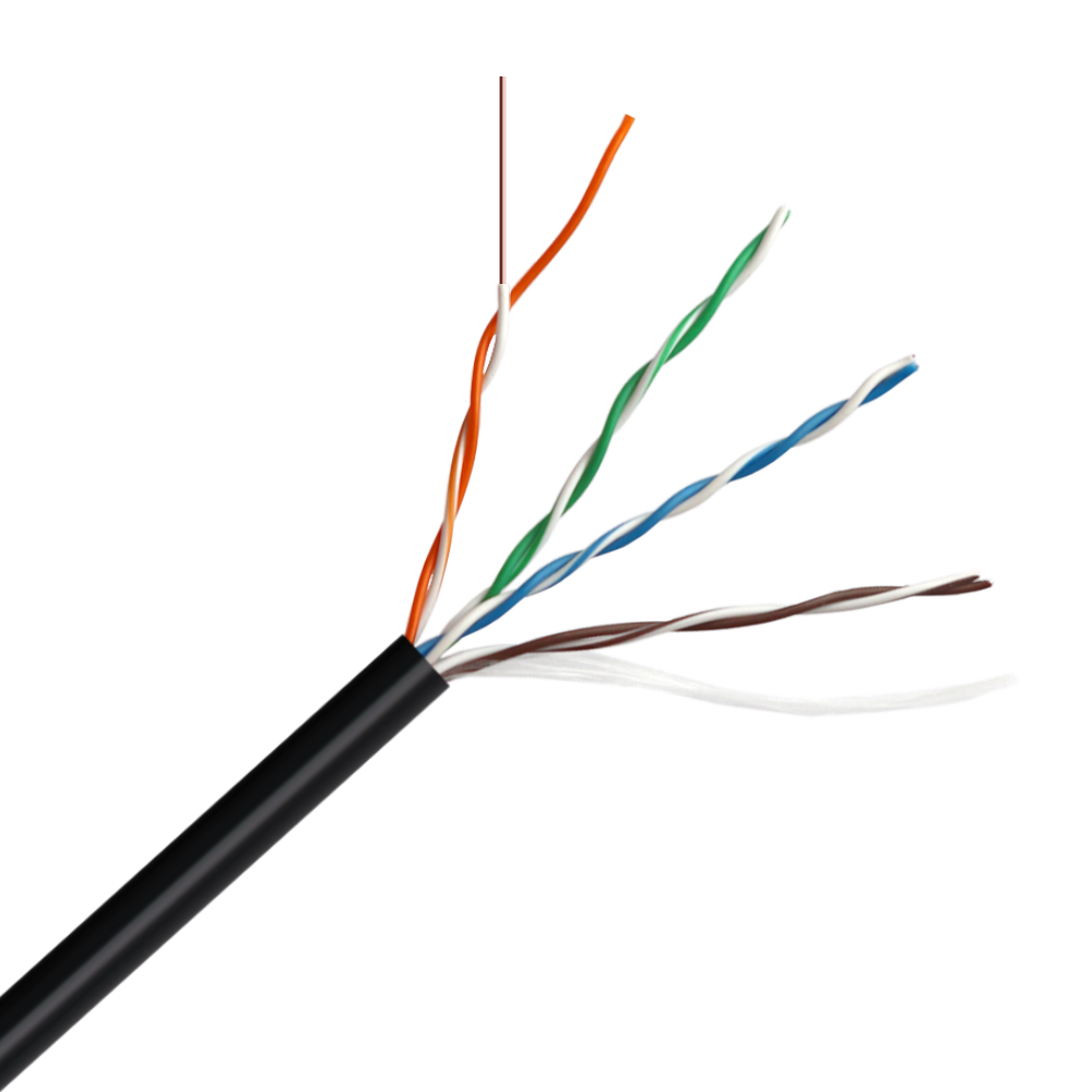 Кабель UTP, 4 пары, Кат. 5e, LSZH, черный, 305м в кат., LANMASTER LAN-5EUTP-LSZH-BK