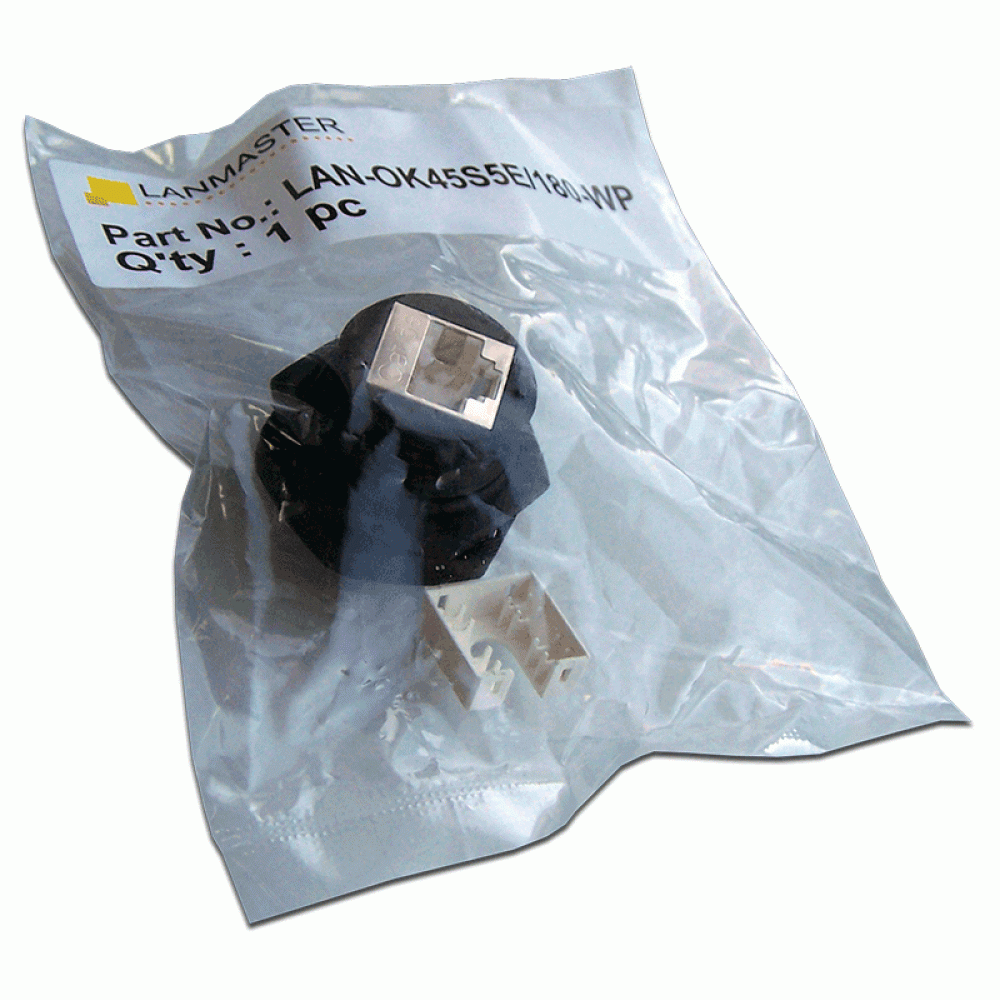 Индустриальный модуль Keystone, RJ45, cat.5e, STP, 180 градусов, IP68__